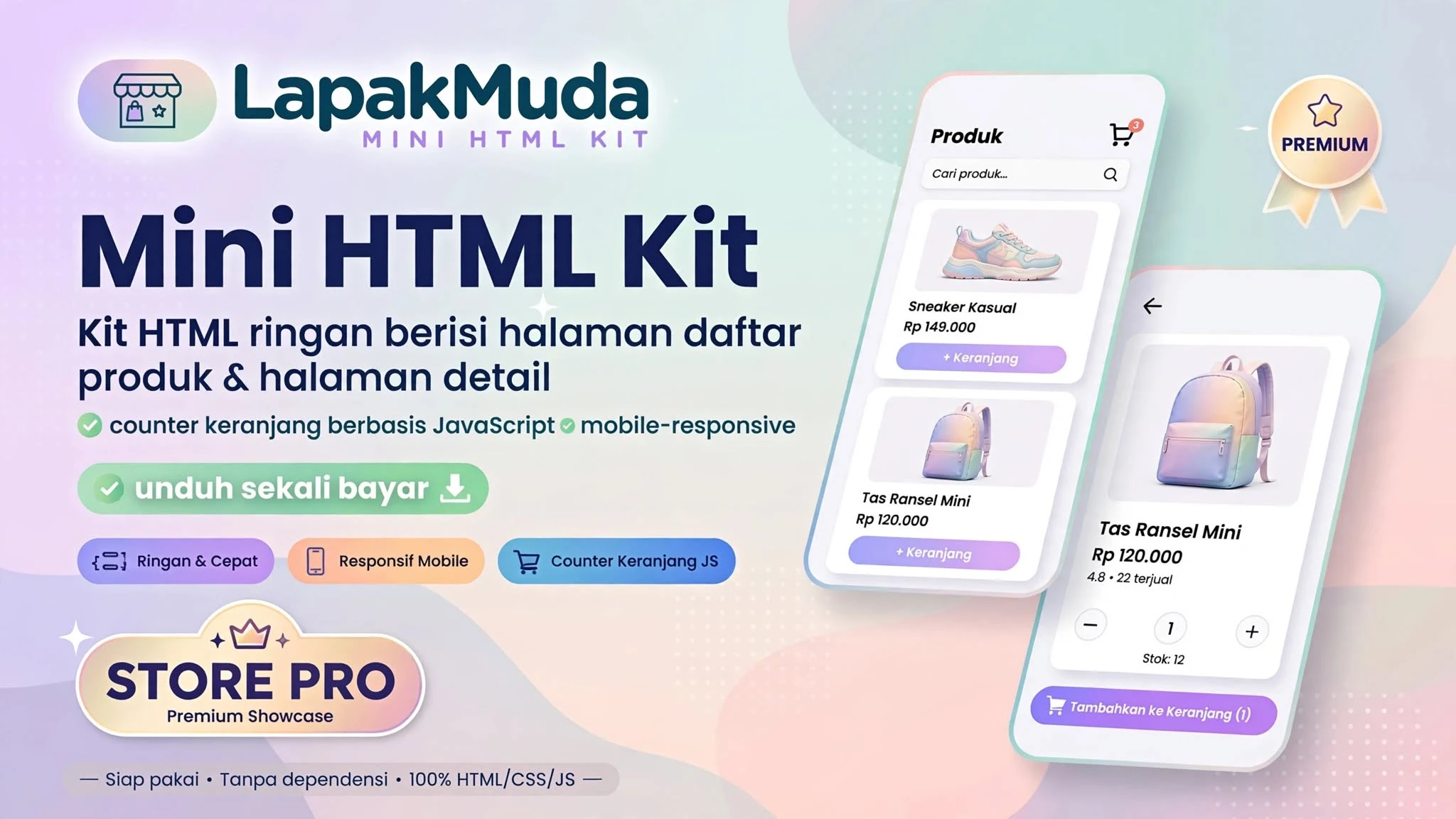 LapakMuda Mini HTML Kit