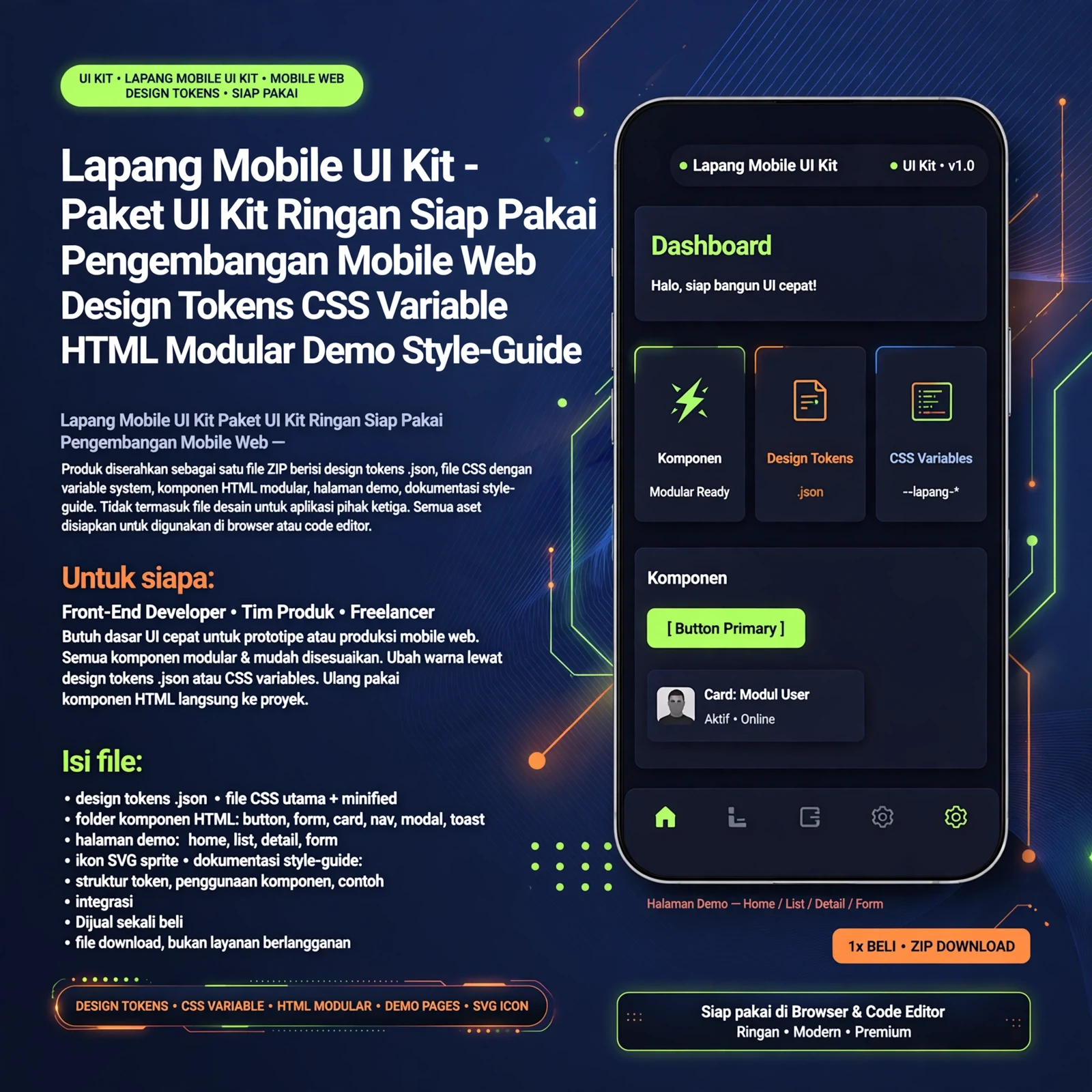 Lapang Mobile UI Kit