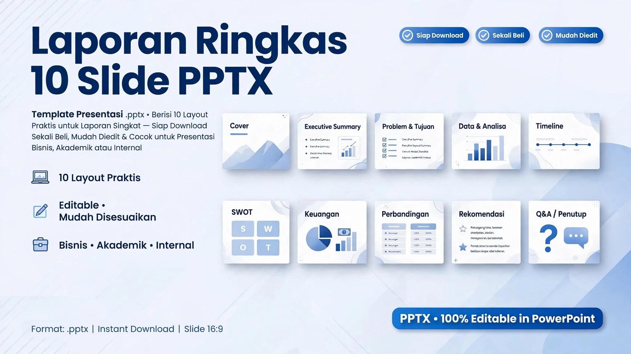 Laporan Ringkas 10 Slide PPTX