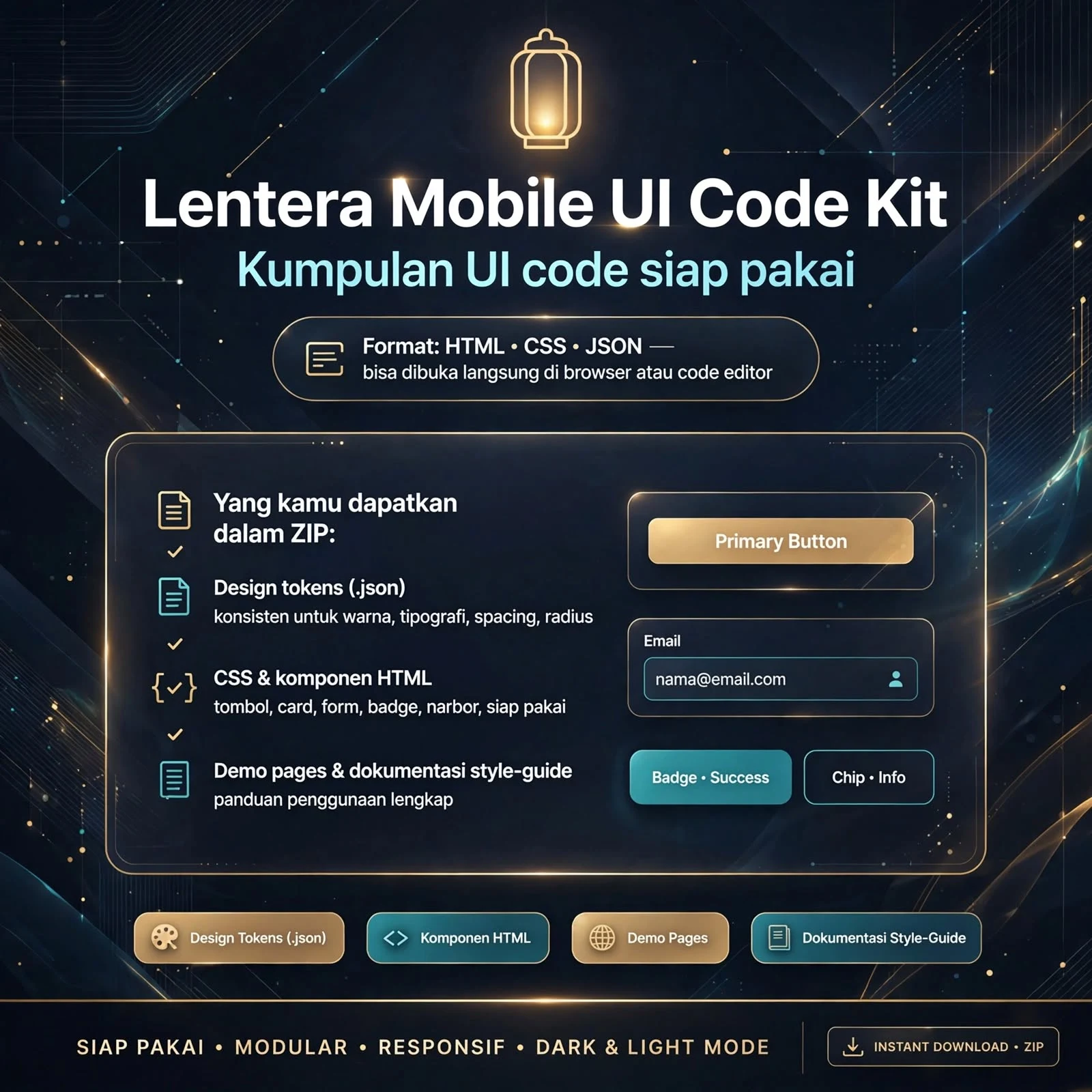 Lentera Mobile UI Code Kit