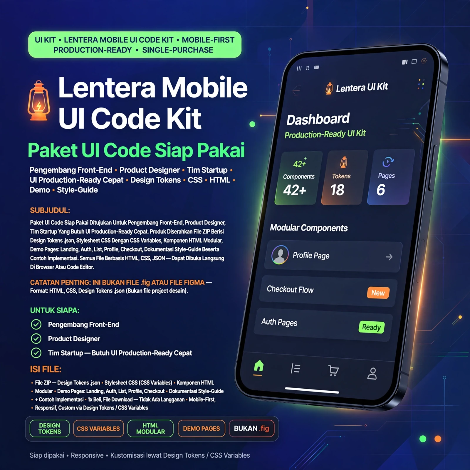 Lentera Mobile UI Code Kit