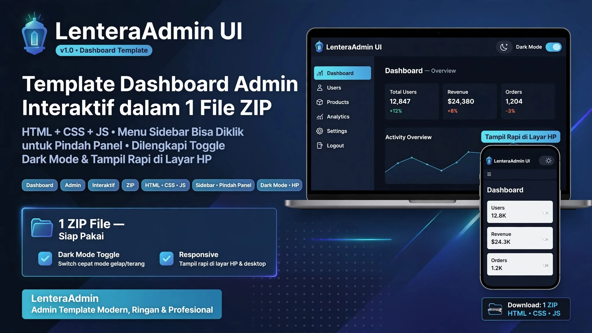 LenteraAdmin UI