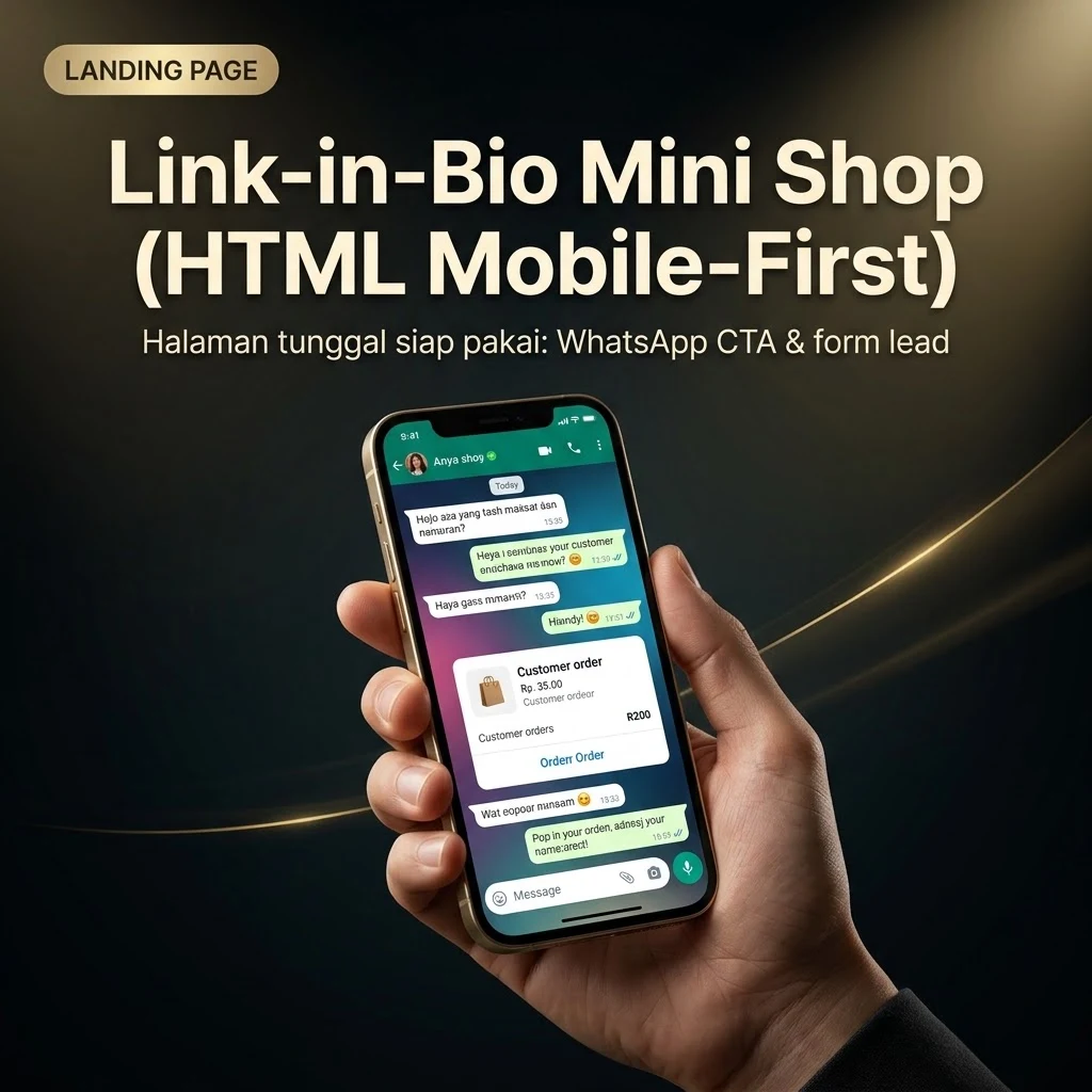 Link-in-Bio Mini Shop (HTML Mobile-First)