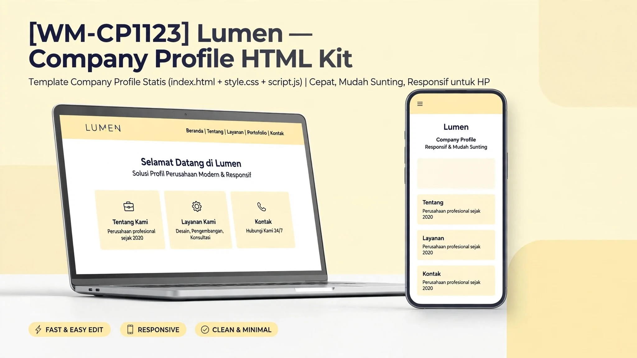 [WM-CP1123] Lumen — Company Profile HTML Kit