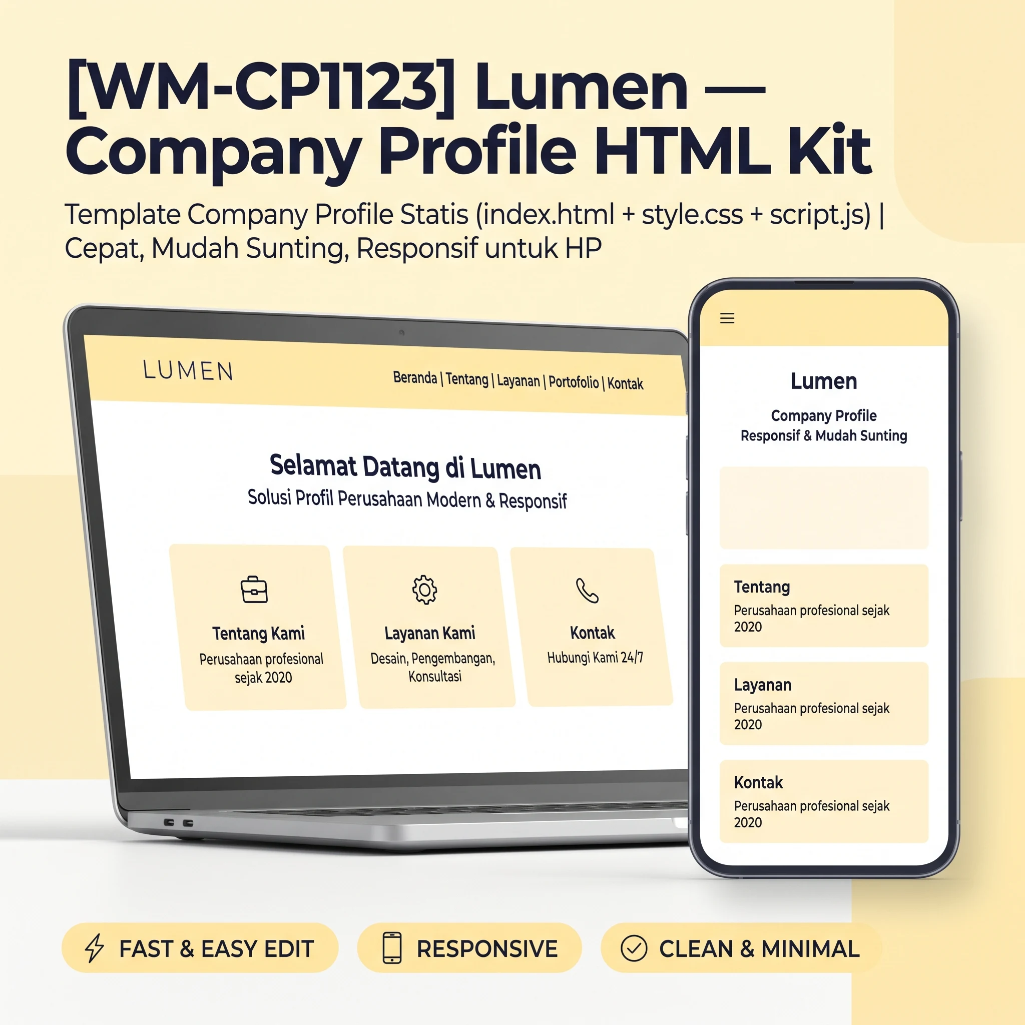 [WM-CP1123] Lumen — Company Profile HTML Kit