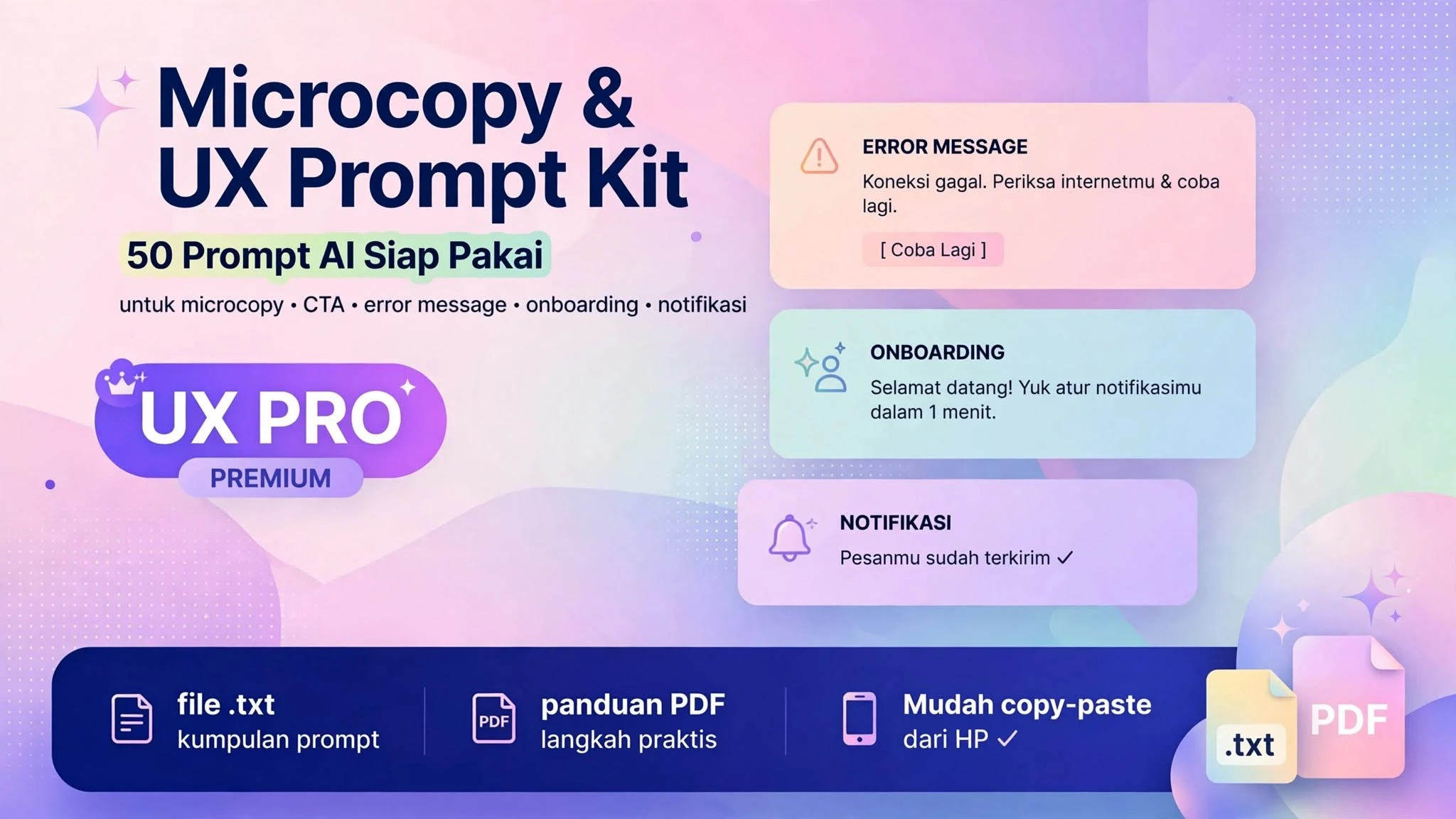 Microcopy & UX Prompt Kit