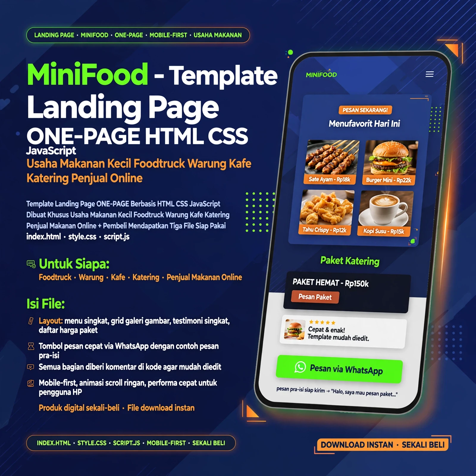 MiniFood Landing Page (HTML)
