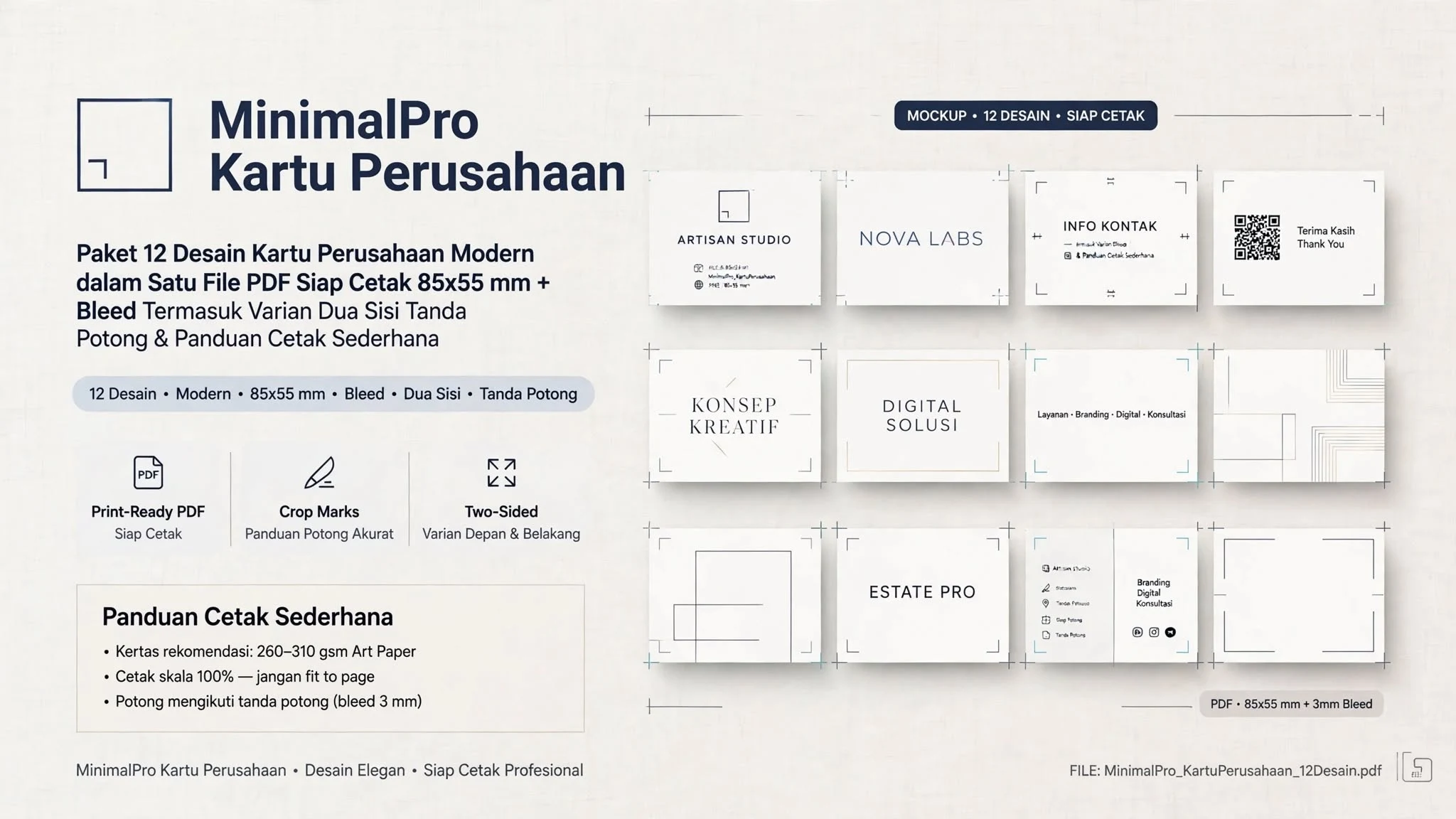 MinimalPro Kartu Perusahaan