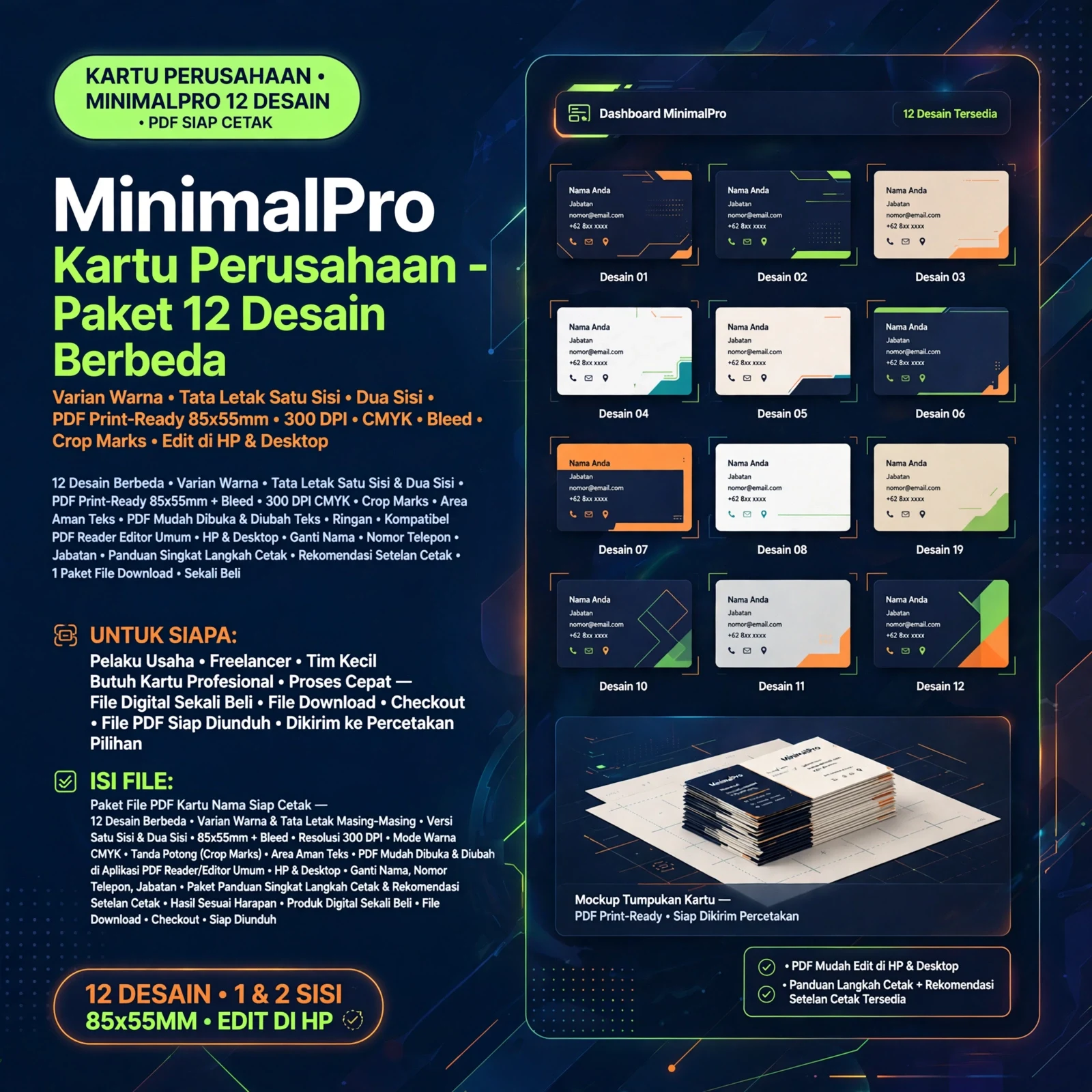 MinimalPro Kartu Perusahaan