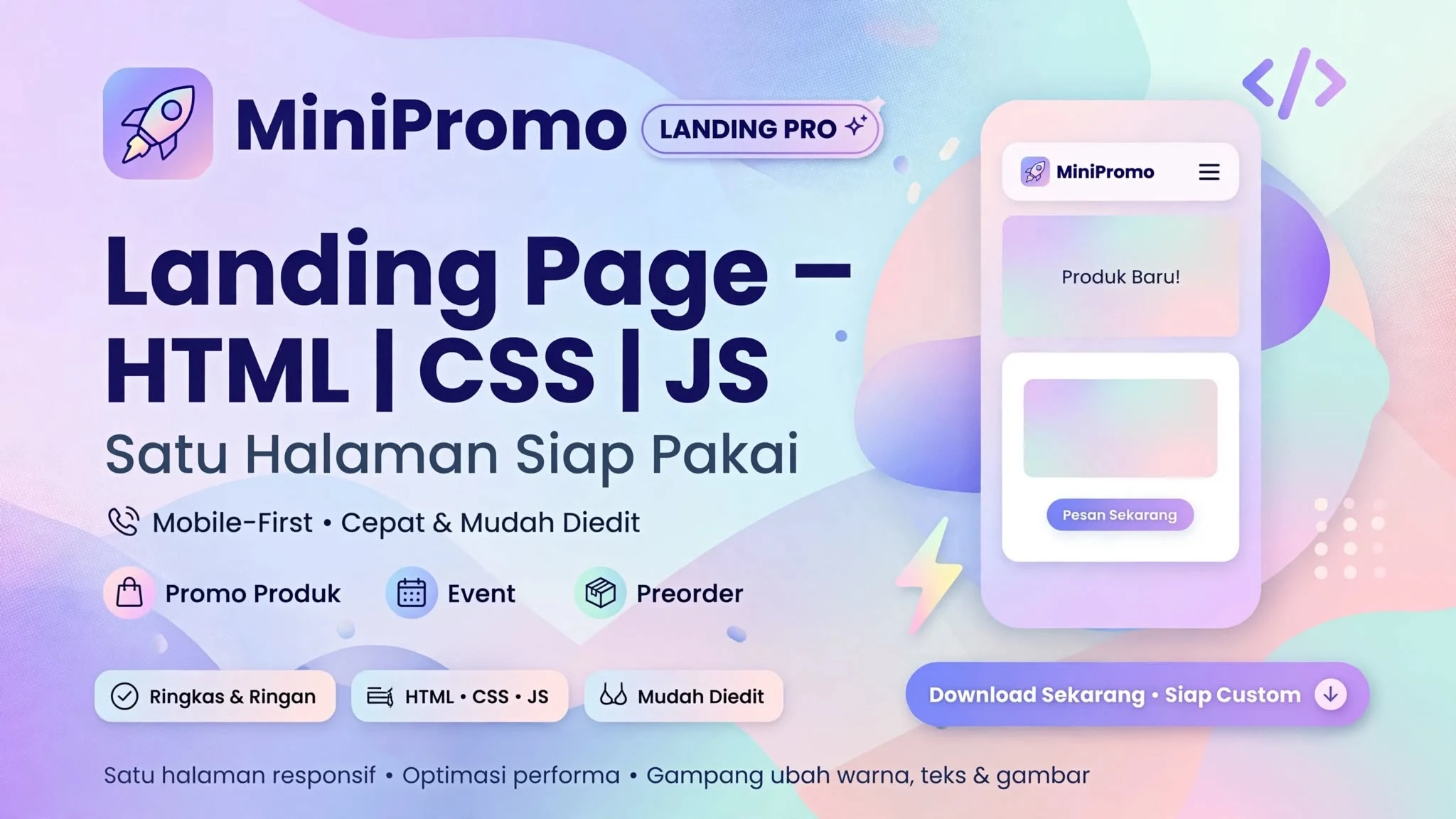 MiniPromo Landing Page (HTML)