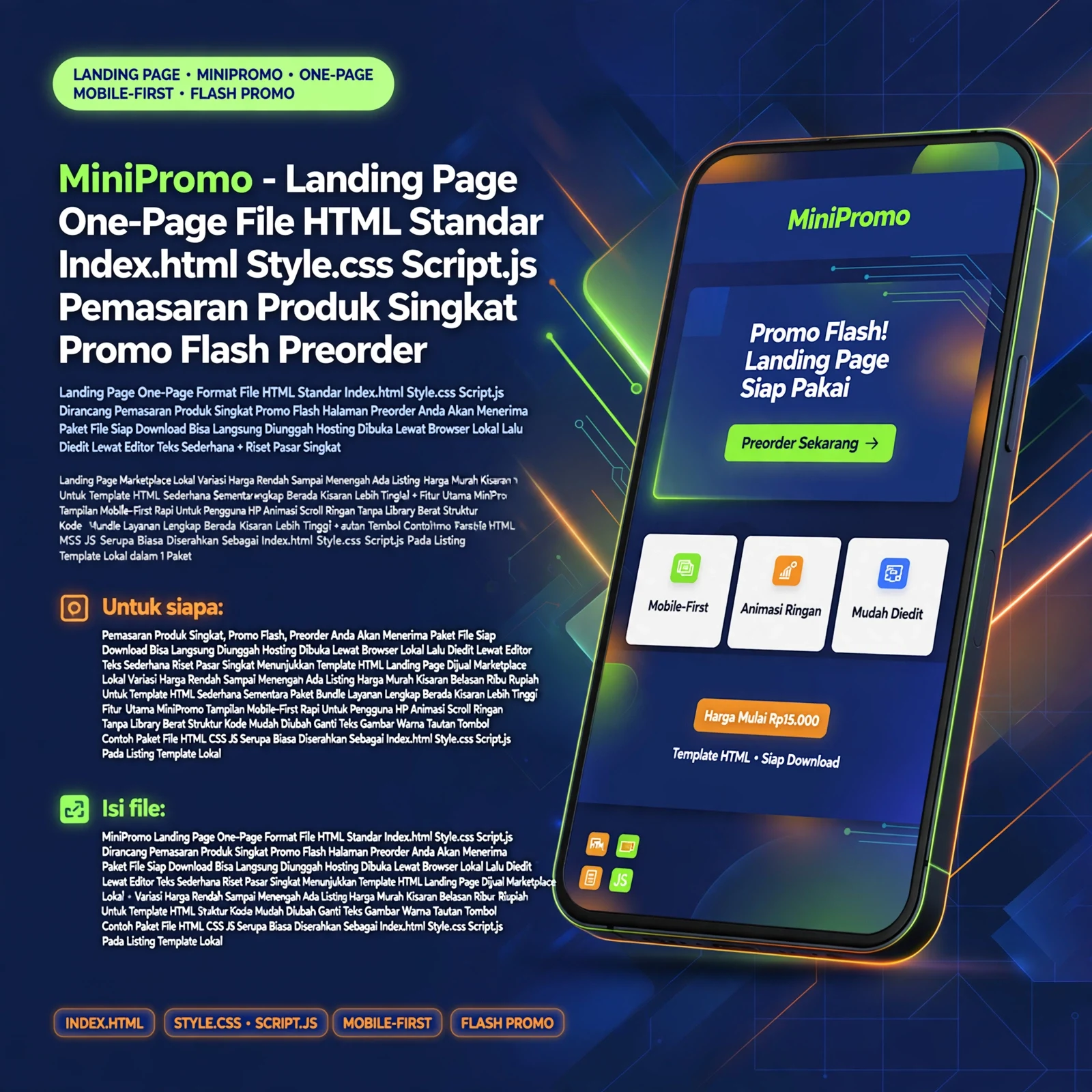 MiniPromo Landing Page (HTML)