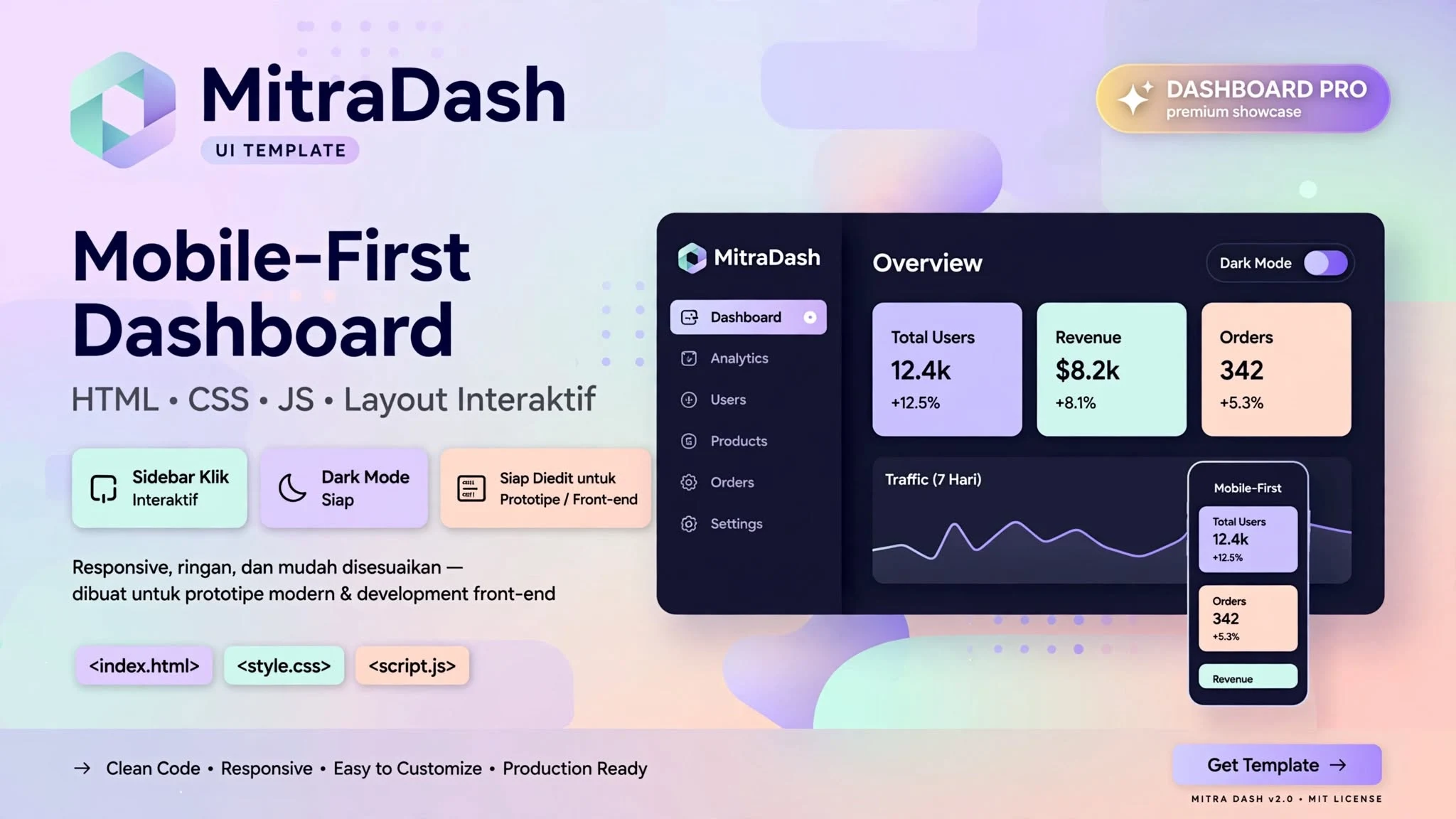 MitraDash UI