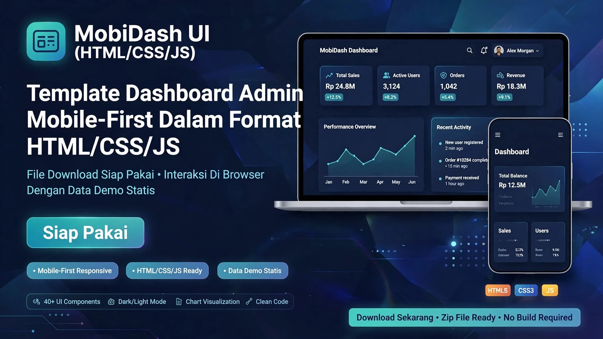 MobiDash UI (HTML/CSS/JS)