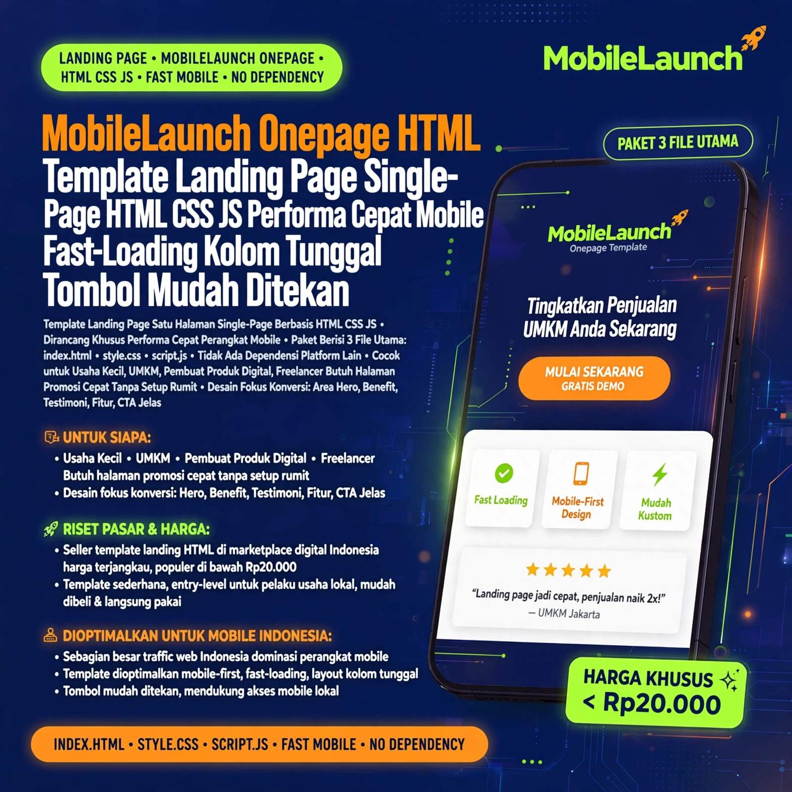 MobileLaunch Onepage HTML