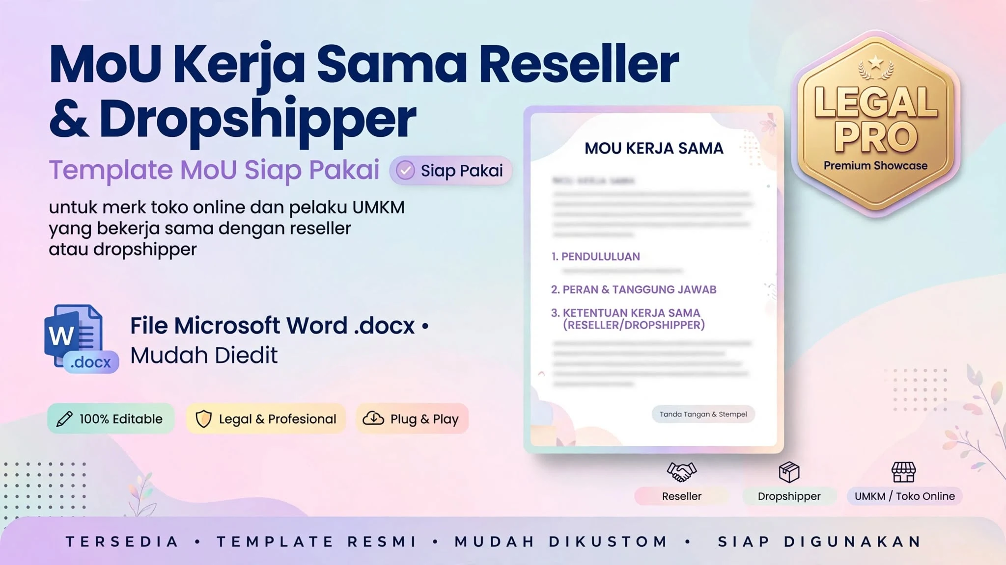 MoU Kerja Sama Reseller & Dropshipper