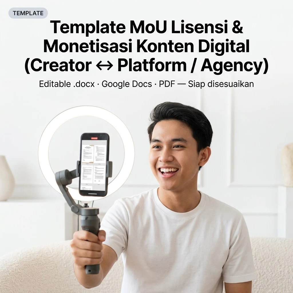 Template MoU Lisensi & Monetisasi Konten Digital (Creator ↔ Platform / Agency)