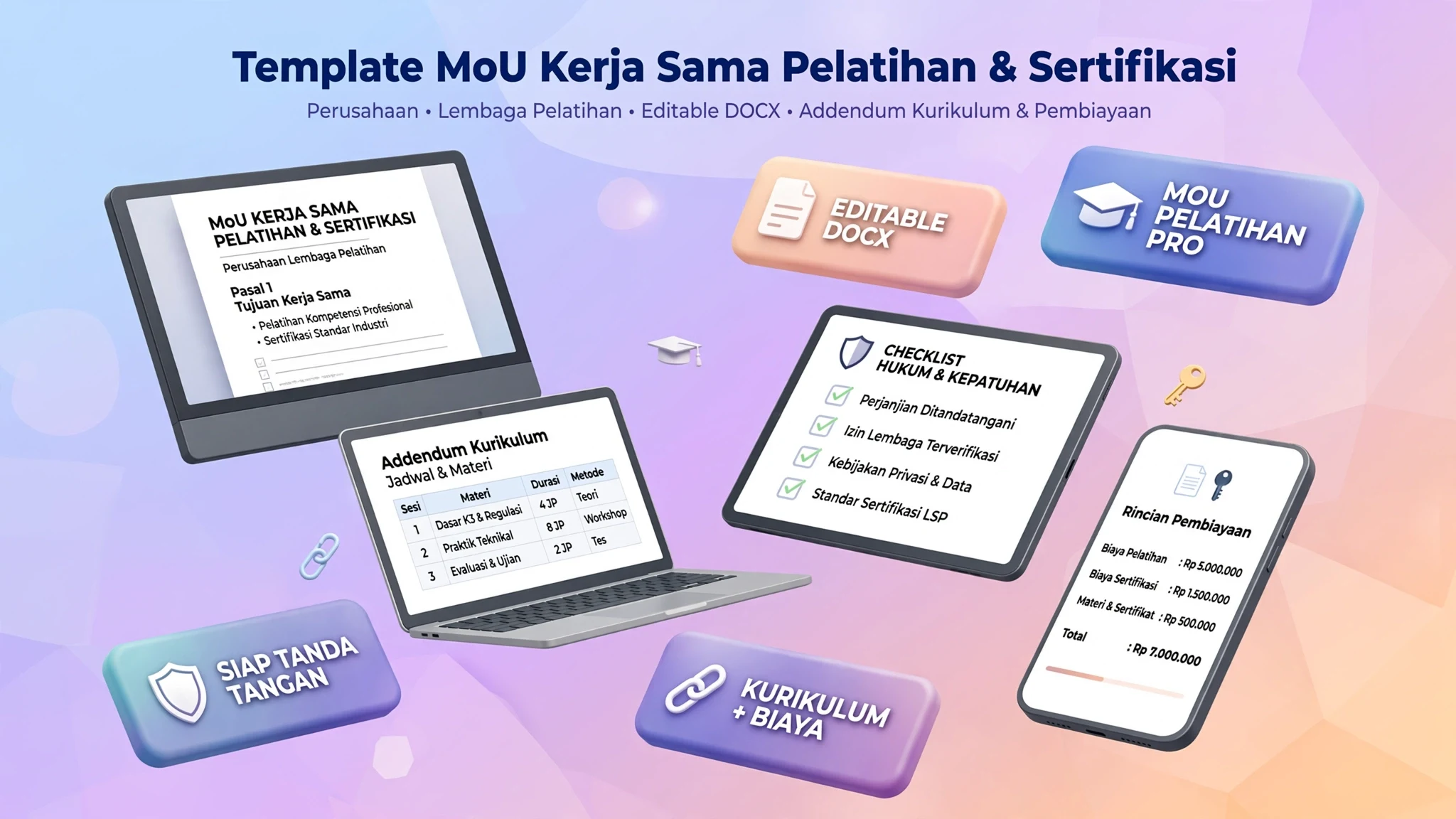 Template MoU Kerja Sama Pelatihan & Sertifikasi (Perusahaan ↔ Lembaga Pelatihan)