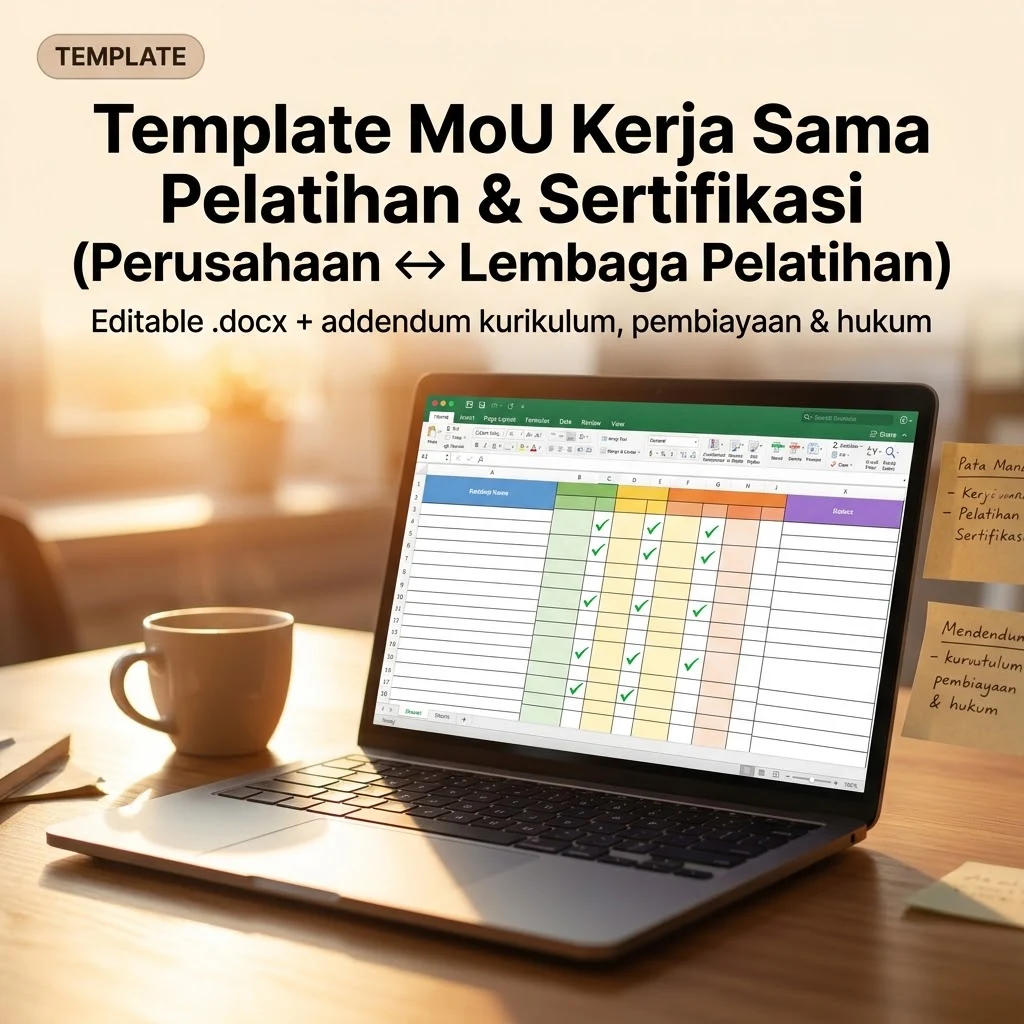 Template MoU Kerja Sama Pelatihan & Sertifikasi (Perusahaan ↔ Lembaga Pelatihan)