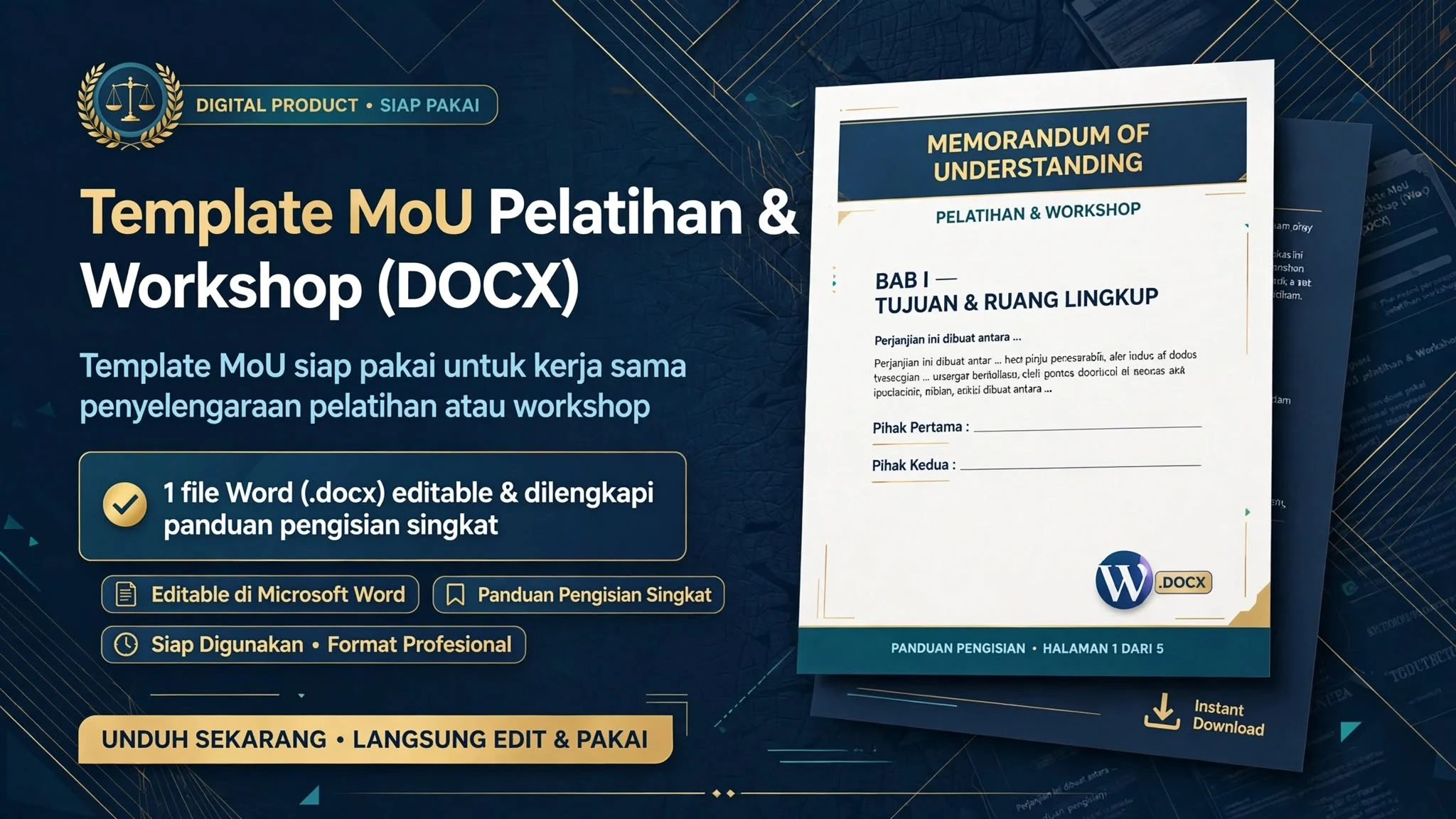 Template MoU Pelatihan & Workshop (DOCX)