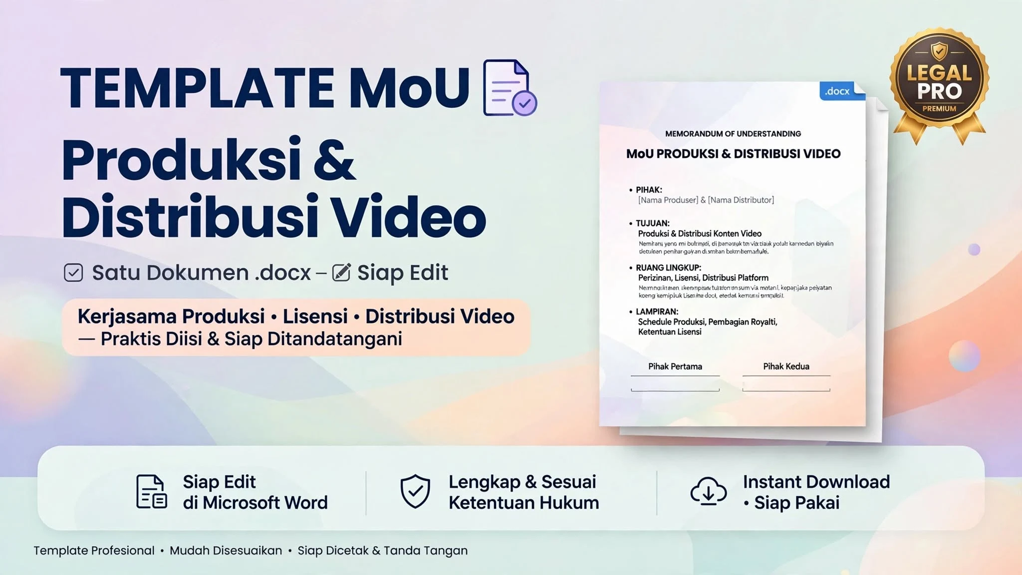 Template MoU Produksi & Distribusi Video