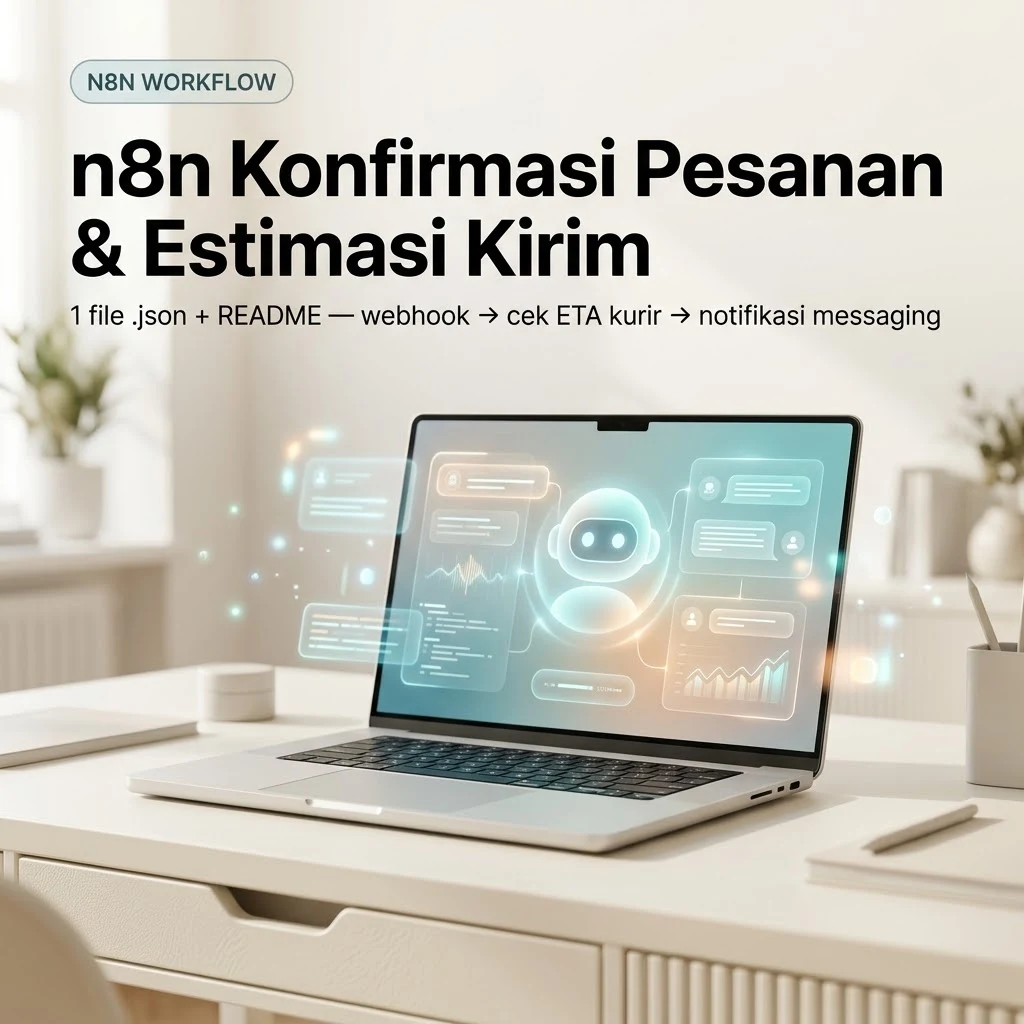 n8n Konfirmasi Pesanan & Estimasi Kirim