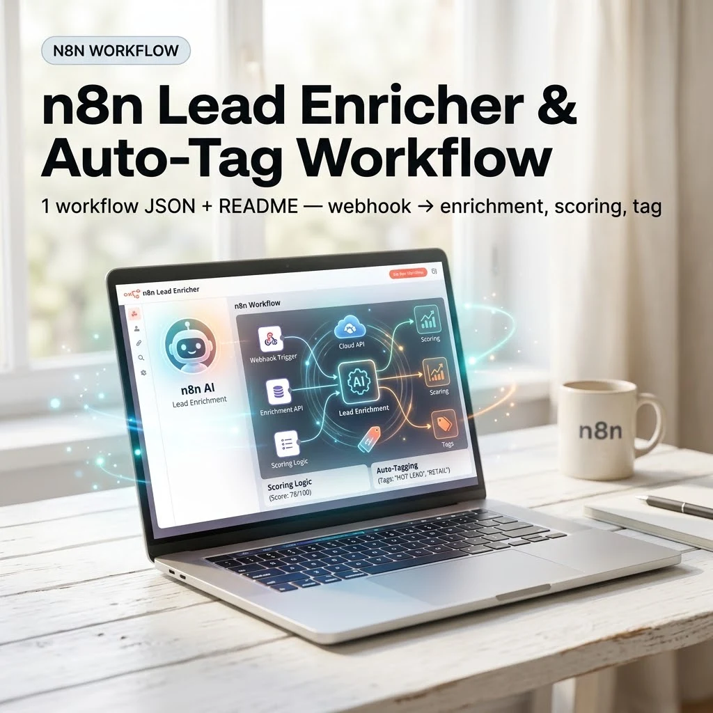 n8n Lead Enricher & Auto-Tag Workflow