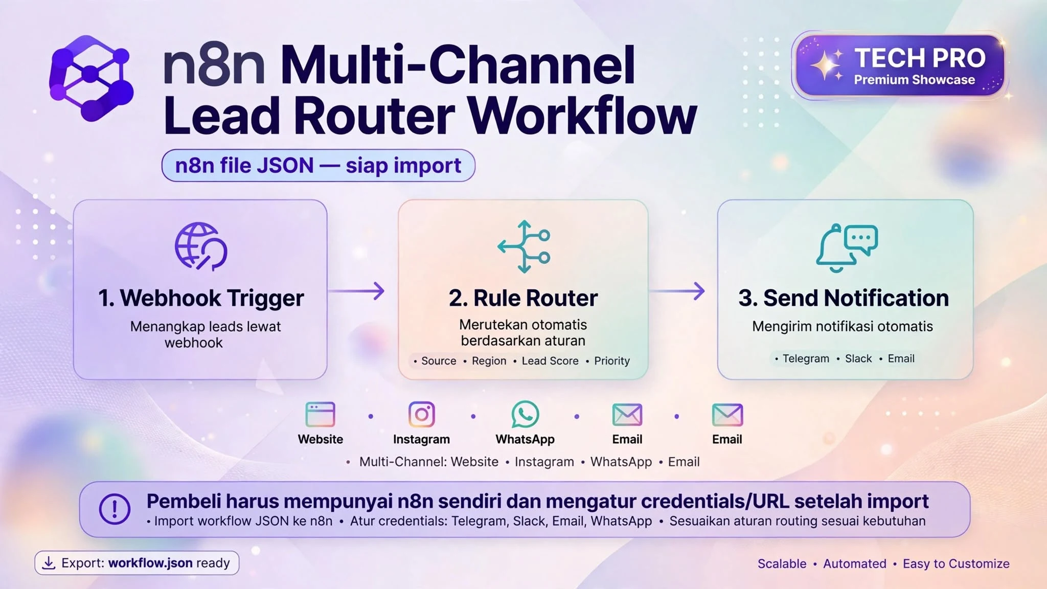 n8n Multi-Channel Lead Router