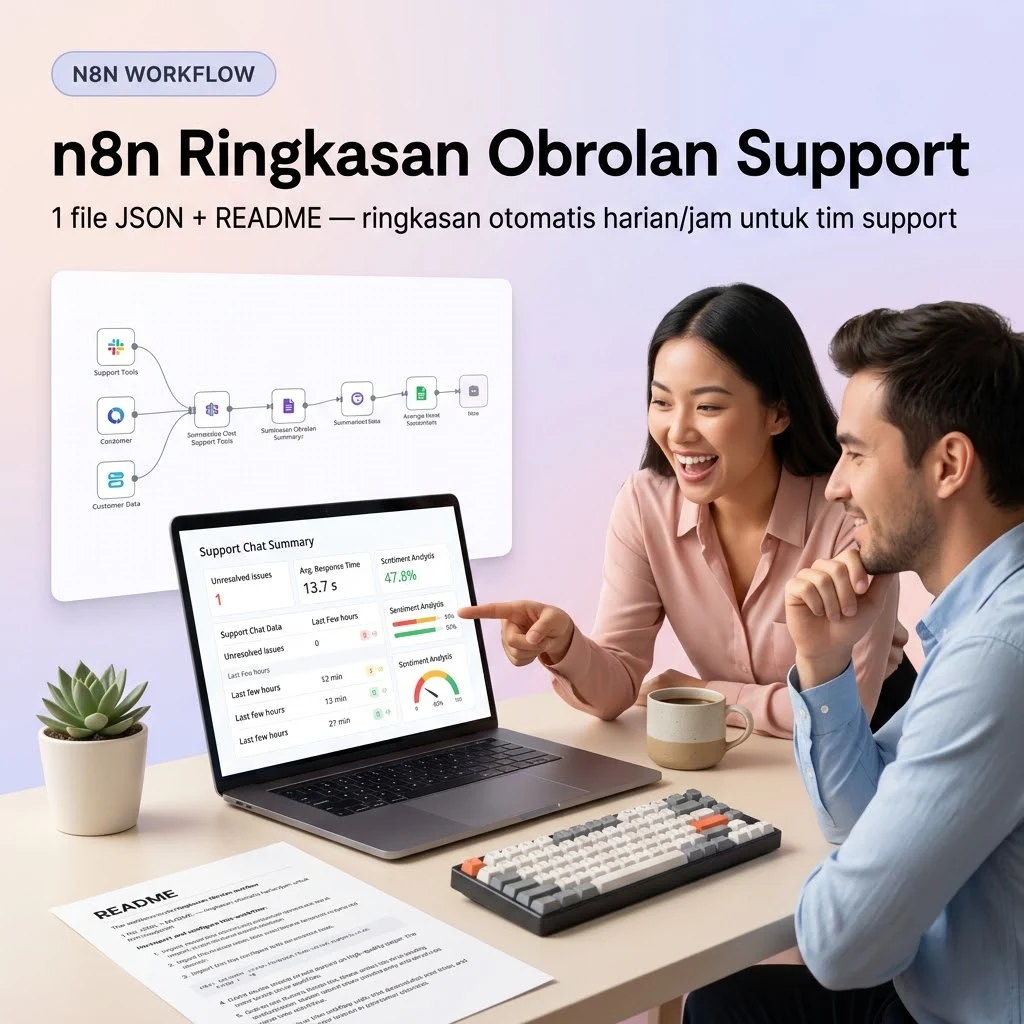 n8n Ringkasan Obrolan Support