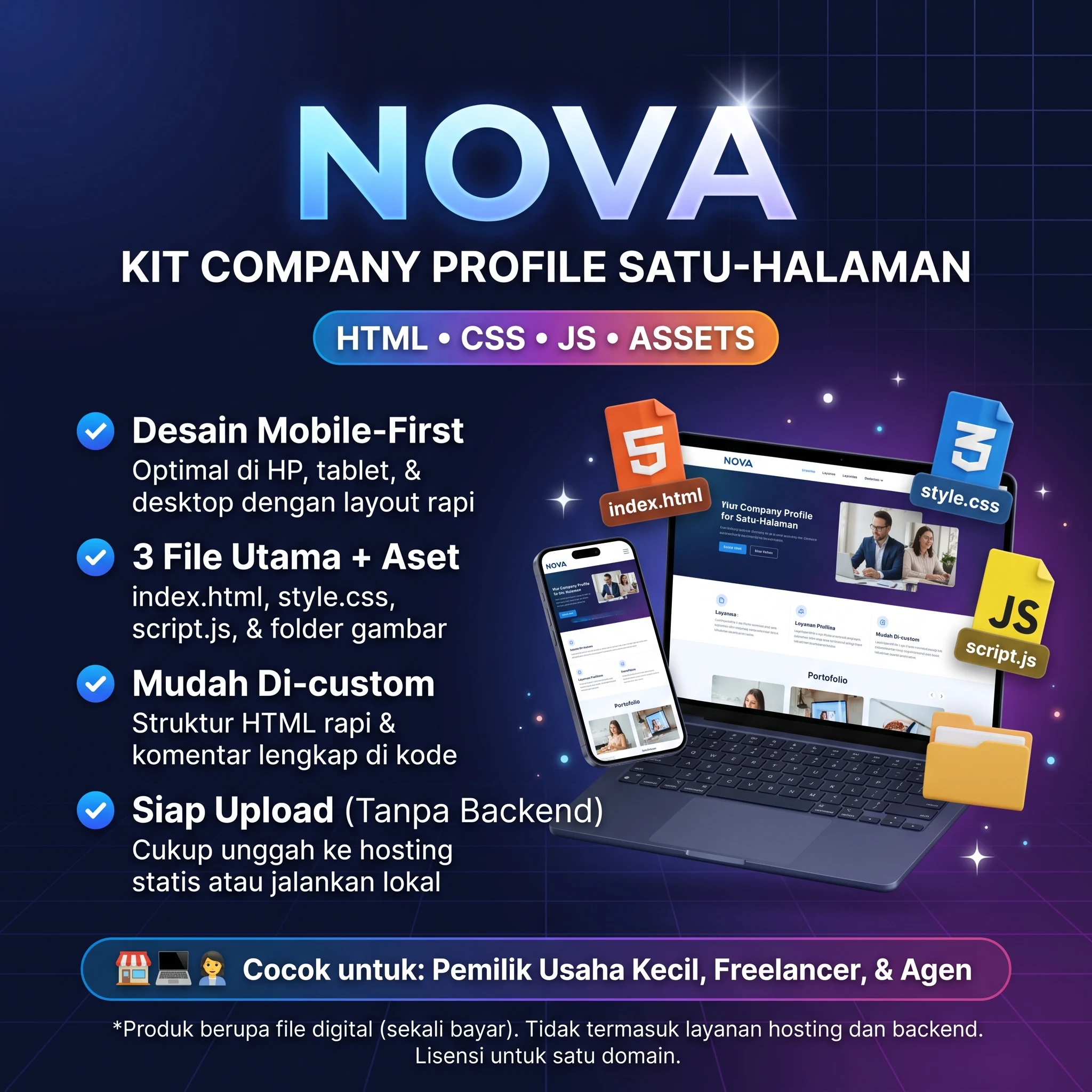 [WM-CP118] Nova — Mobile Company Profile HTML Kit