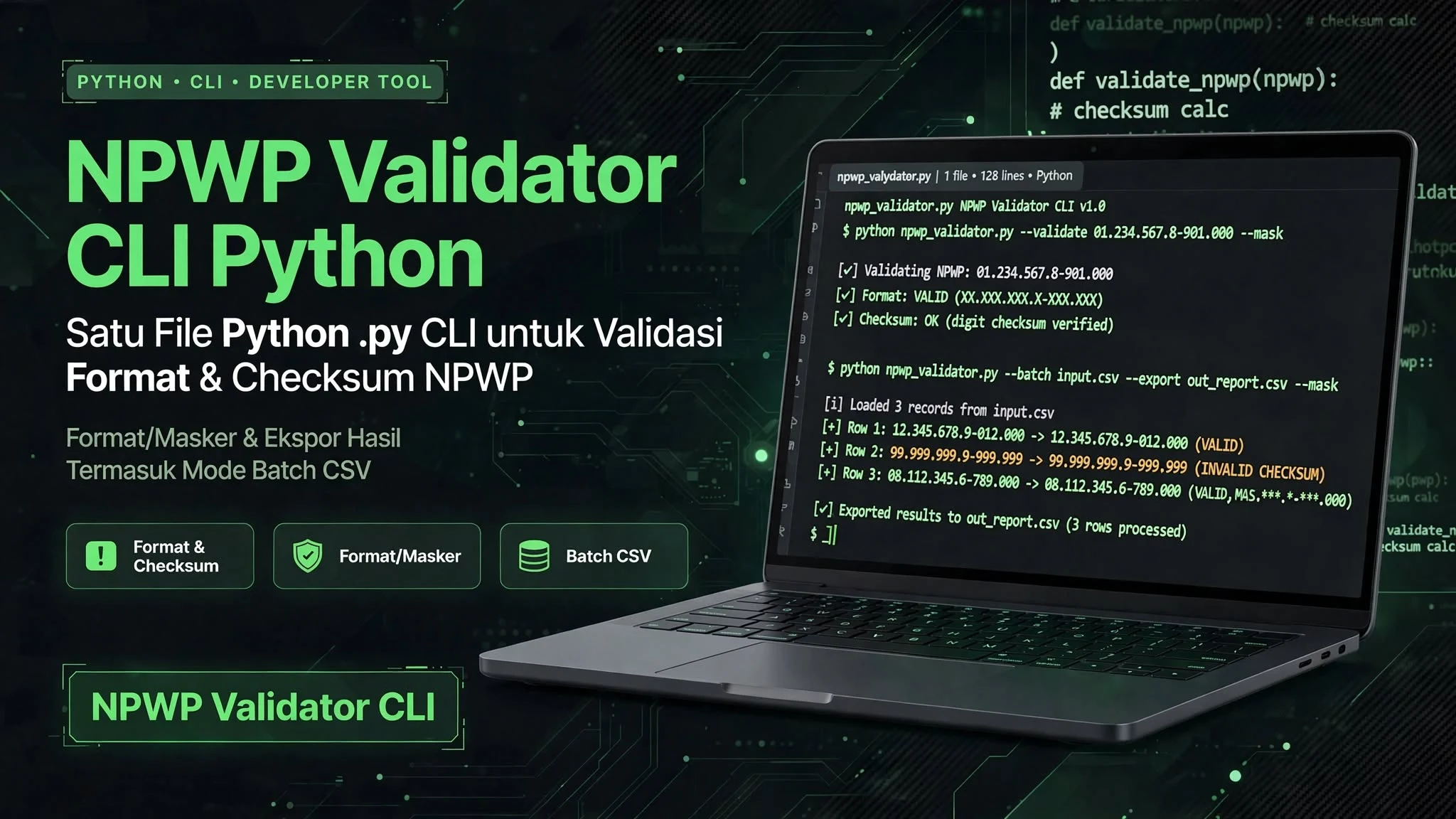 NPWP Validator CLI (Python)