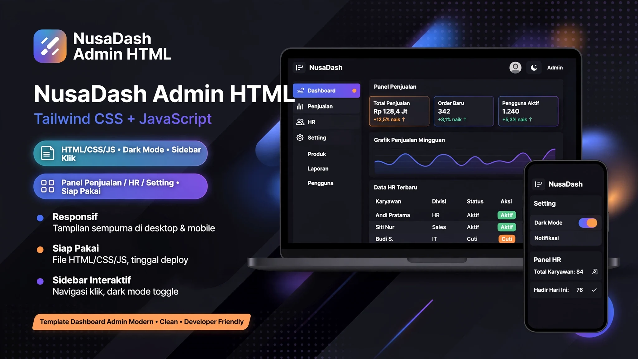 NusaDash Admin HTML