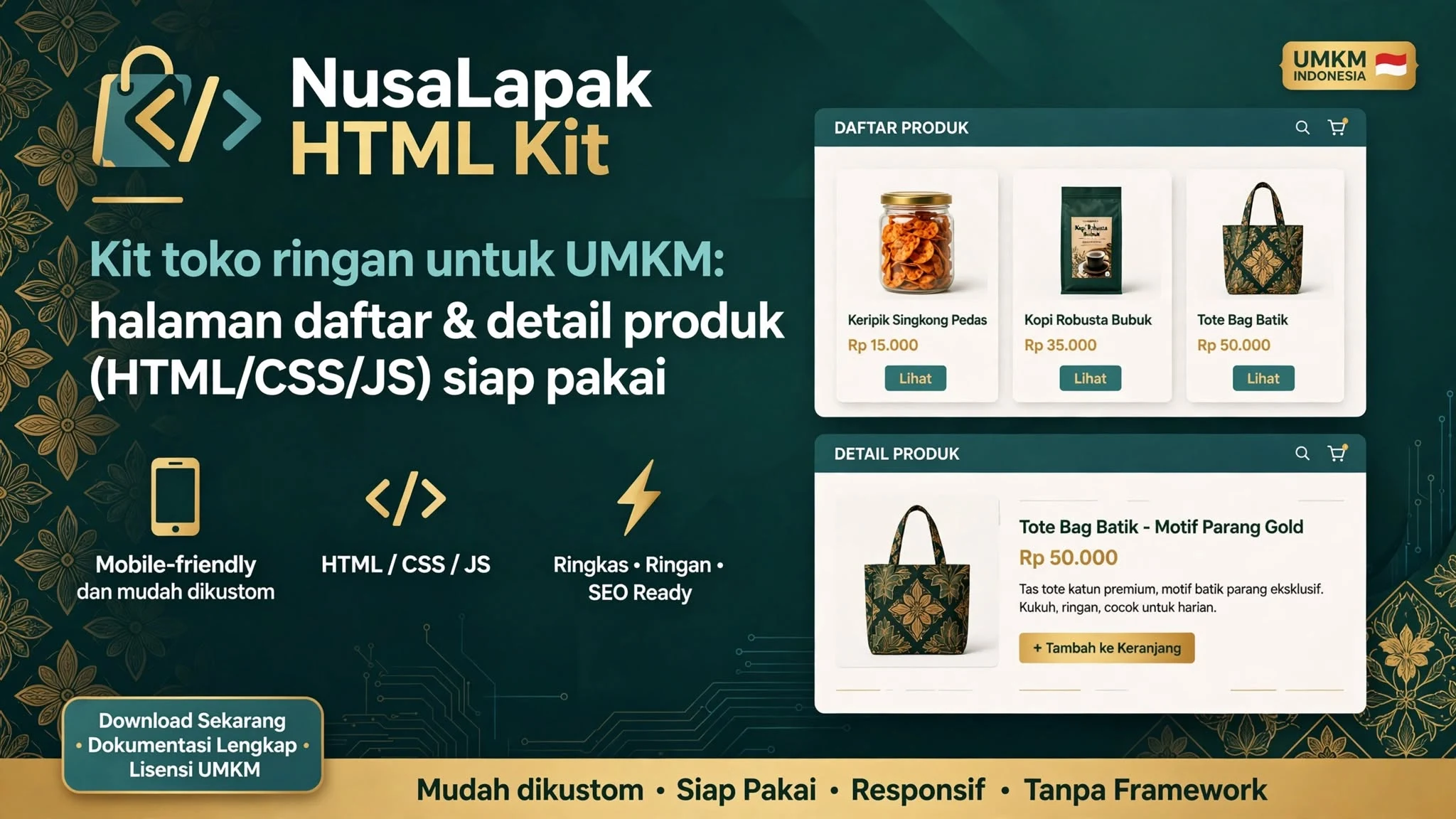 NusaLapak HTML Kit