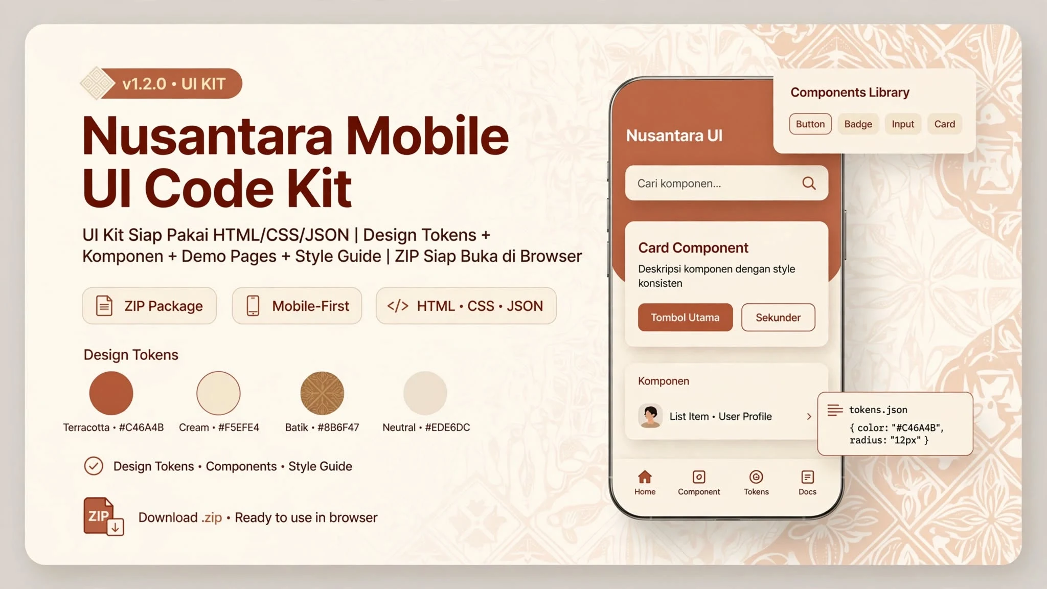 Nusantara Mobile UI Code Kit