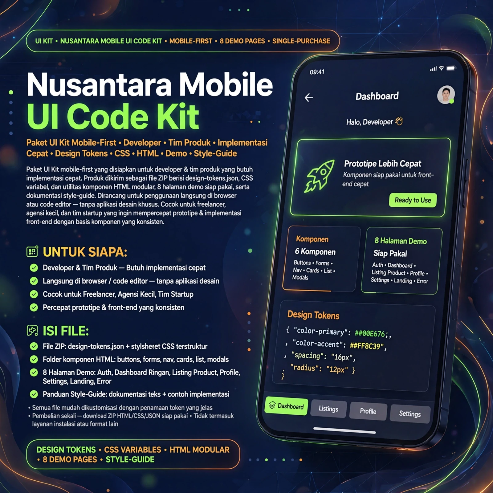 Nusantara Mobile UI Code Kit