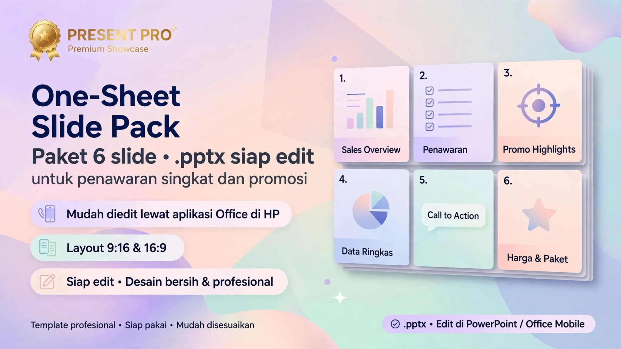 One‑Sheet Sales Slide Pack PPTX