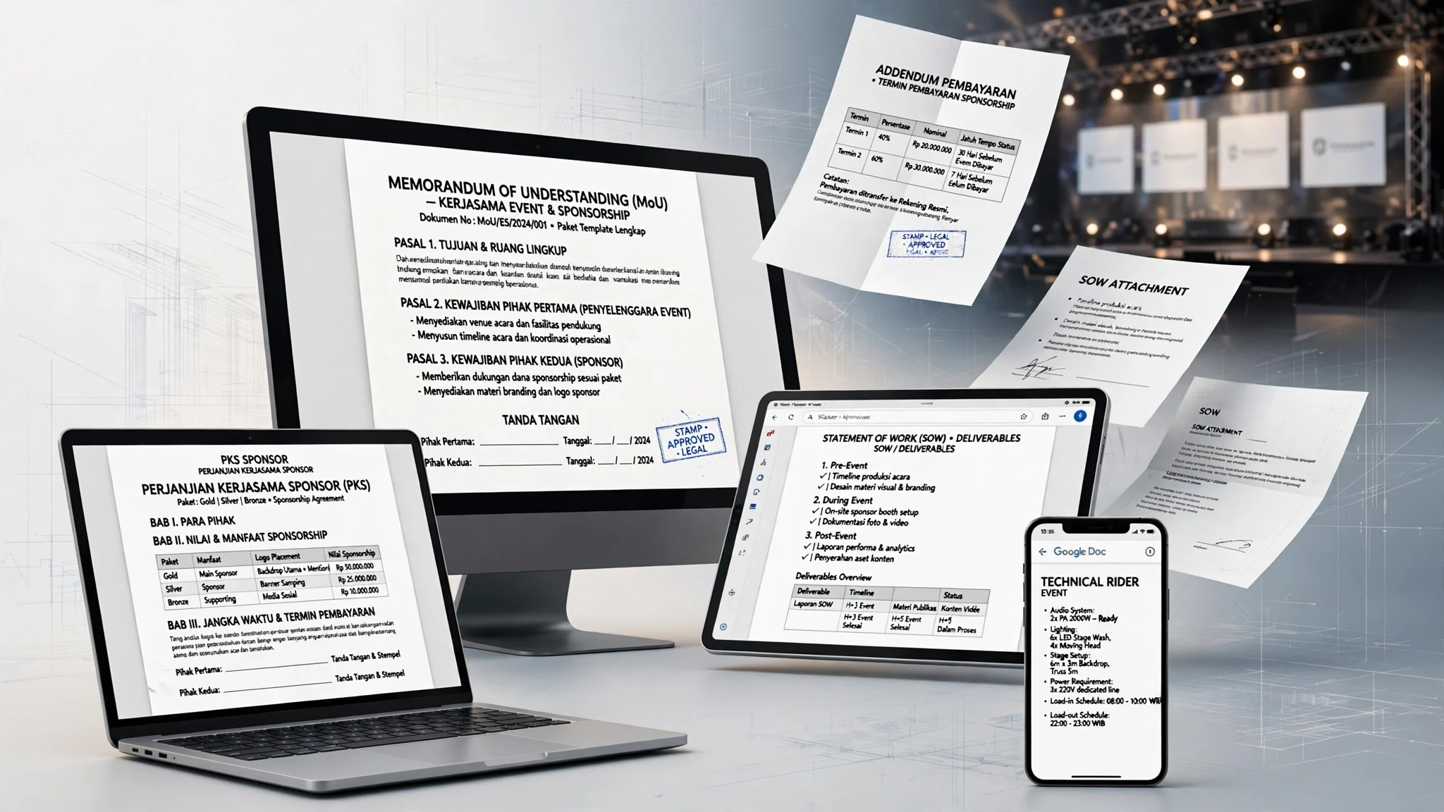 Paket Template Perjanjian Kerjasama Event & Sponsorship