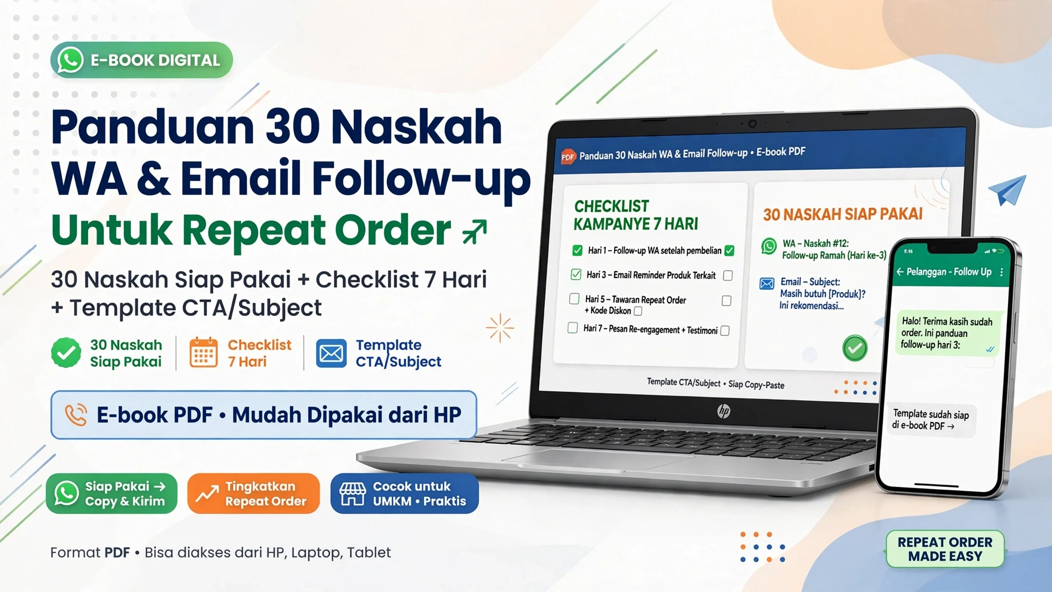 Panduan 30 Naskah WA & Email Follow-up untuk Repeat Order