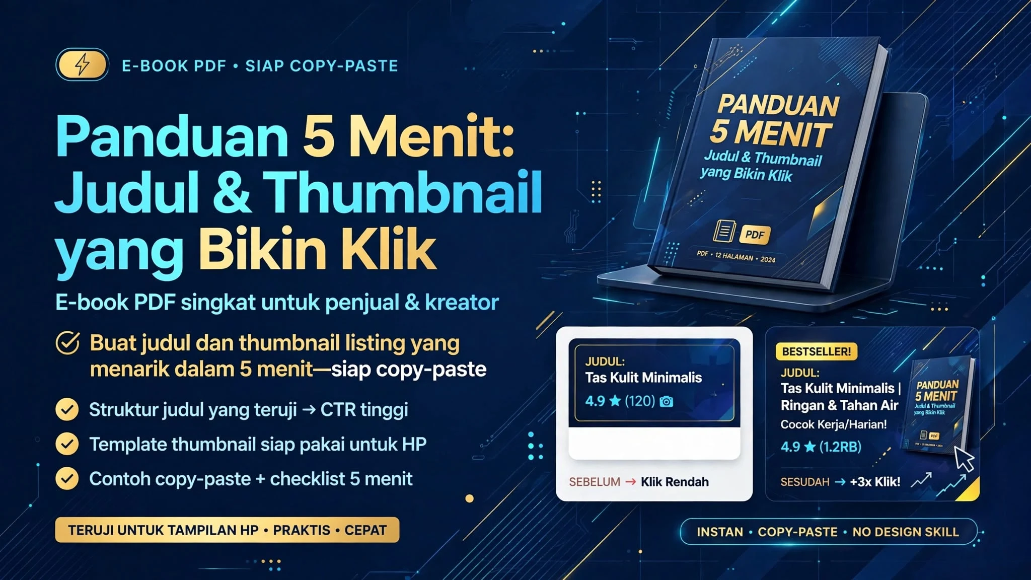 Panduan 5 Menit: Judul & Thumbnail yang Bikin Klik