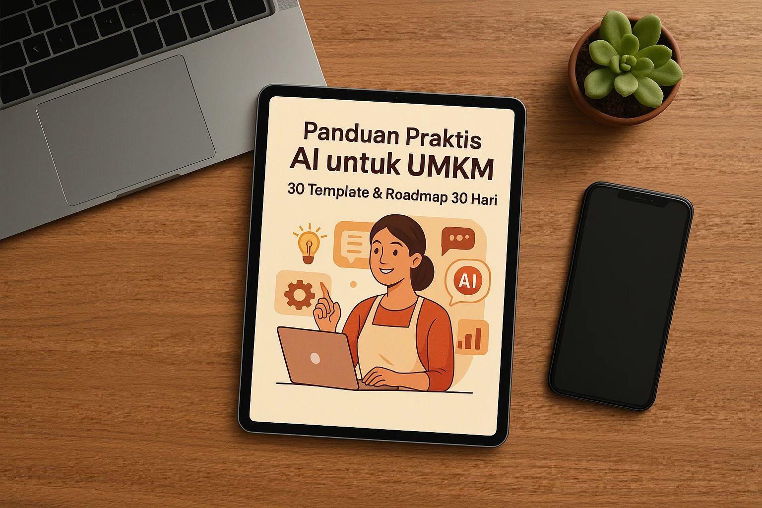 Panduan Praktis AI untuk UMKM: 30 Template & Roadmap 30 Hari (Bahasa Indonesia)