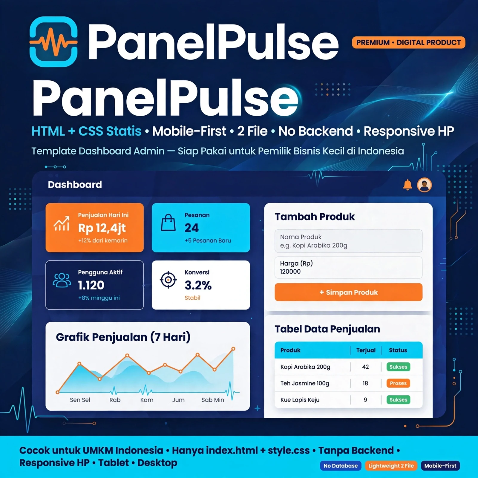 PanelPulse Admin UI (HTML & CSS)