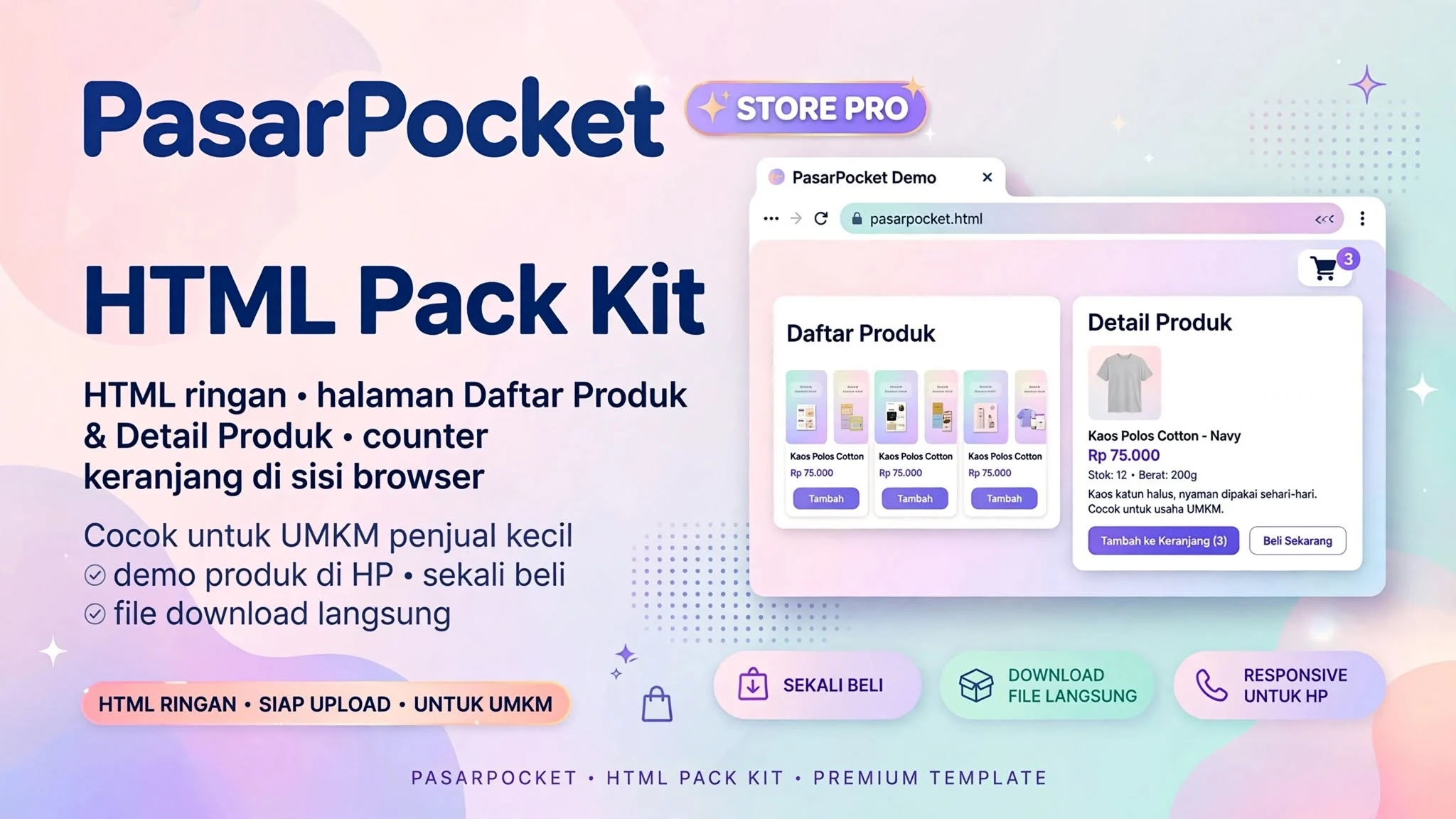 PasarPocket HTML Pack