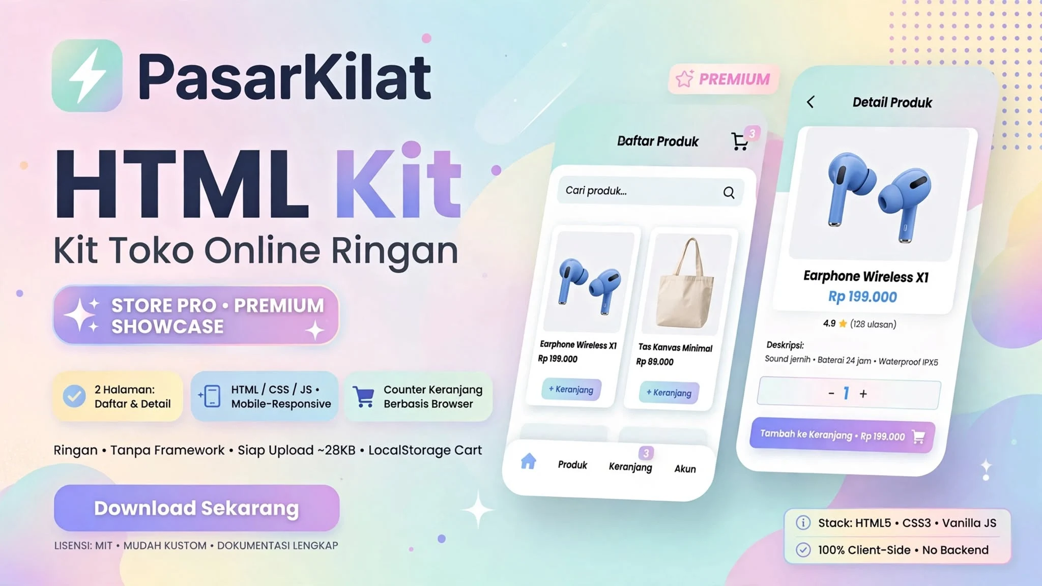 PasarKilat HTML Kit