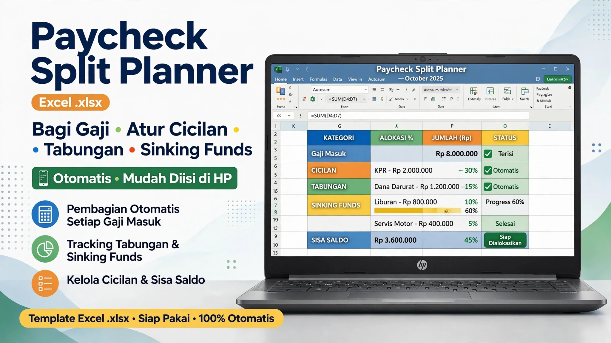 Paycheck Split Planner (Excel .xlsx)