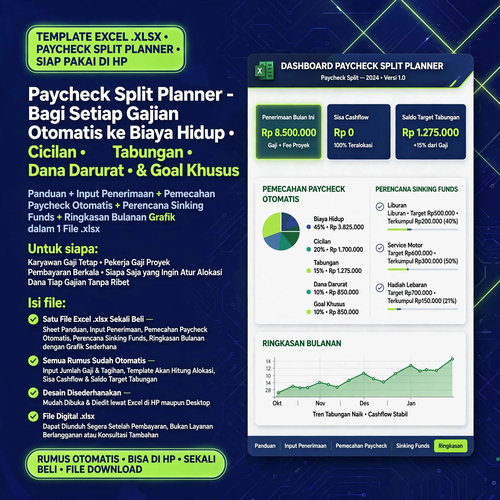 Paycheck Split Planner (Excel .xlsx)
