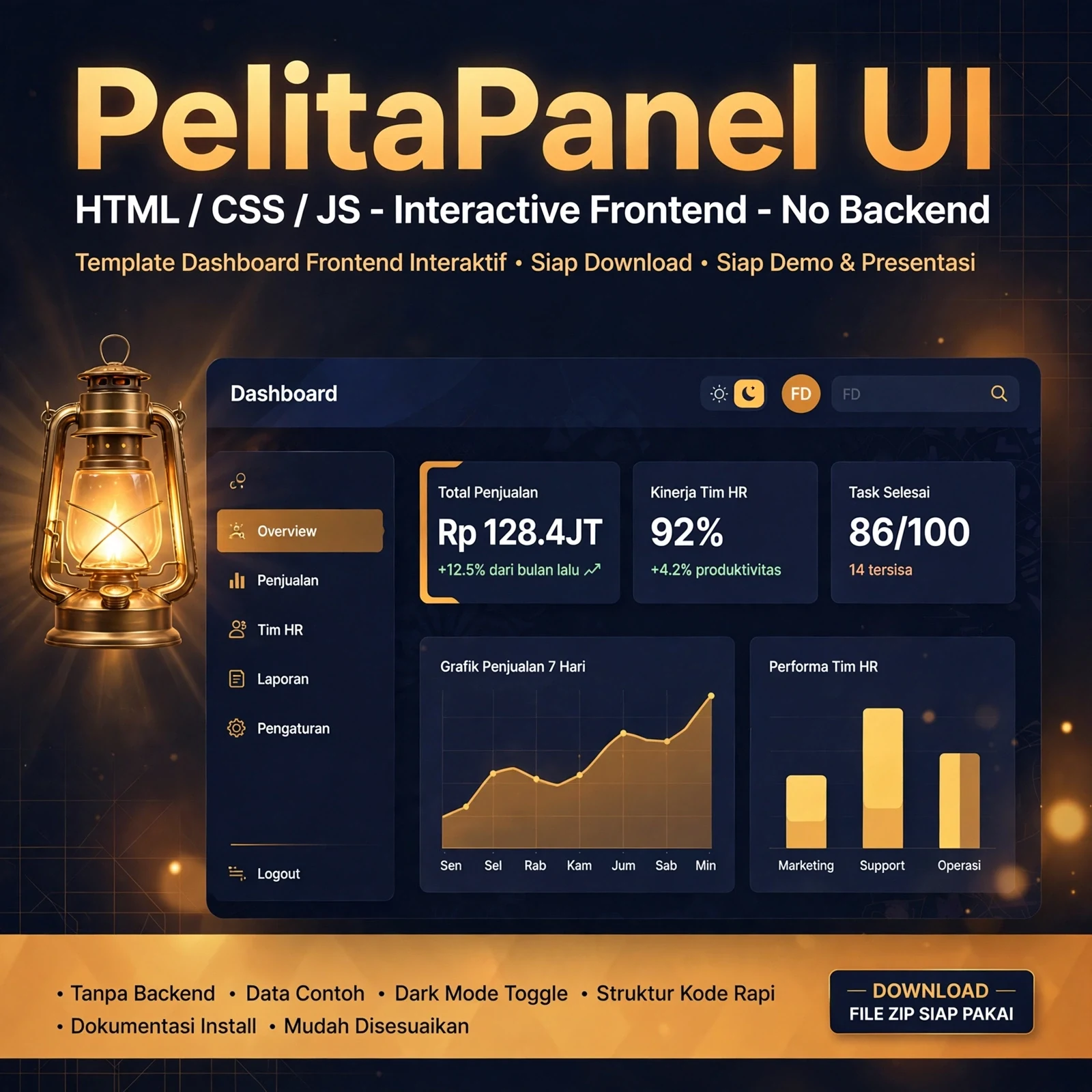 PelitaPanel UI