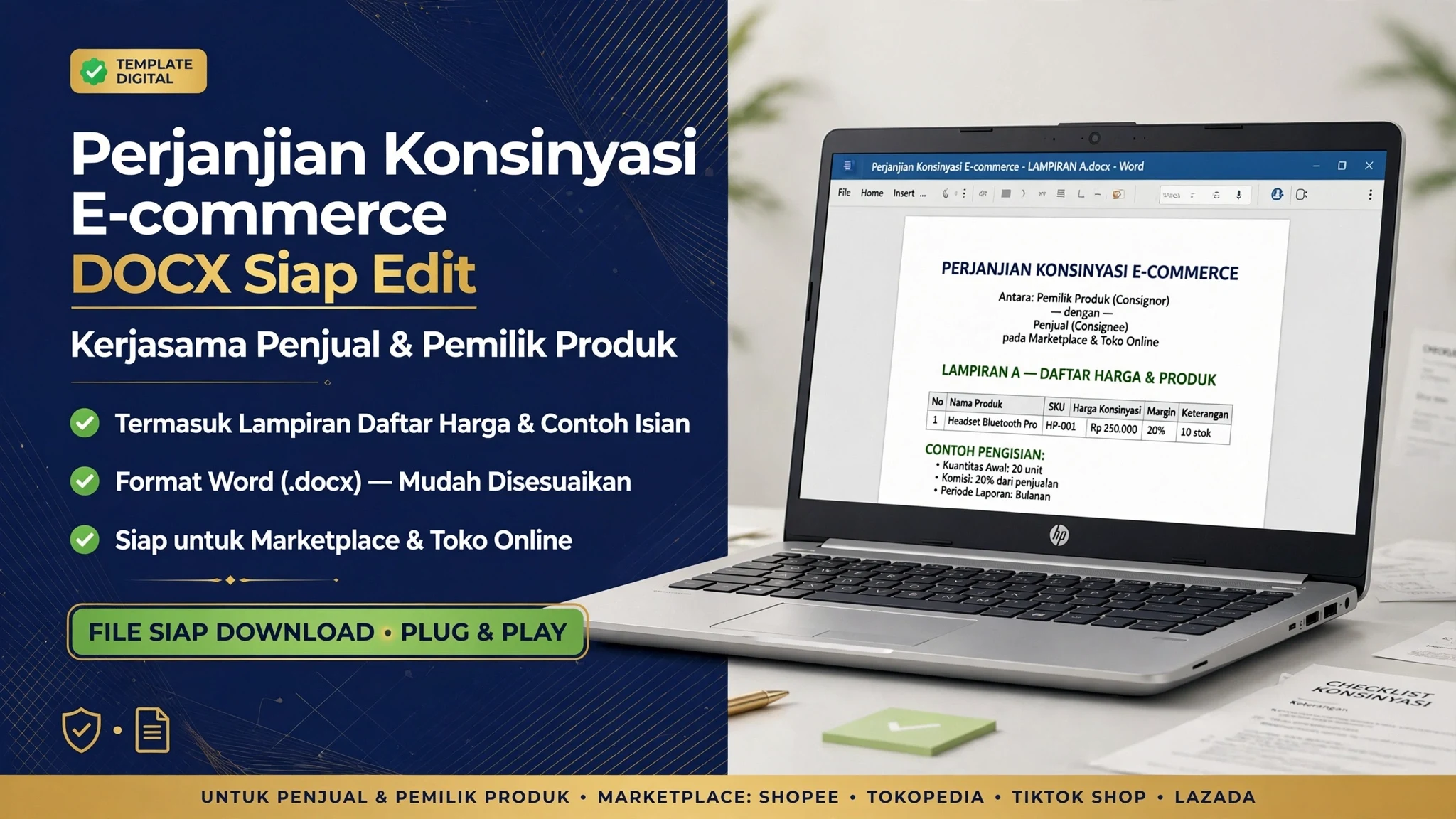 Perjanjian Konsinyasi E-commerce (DOCX)
