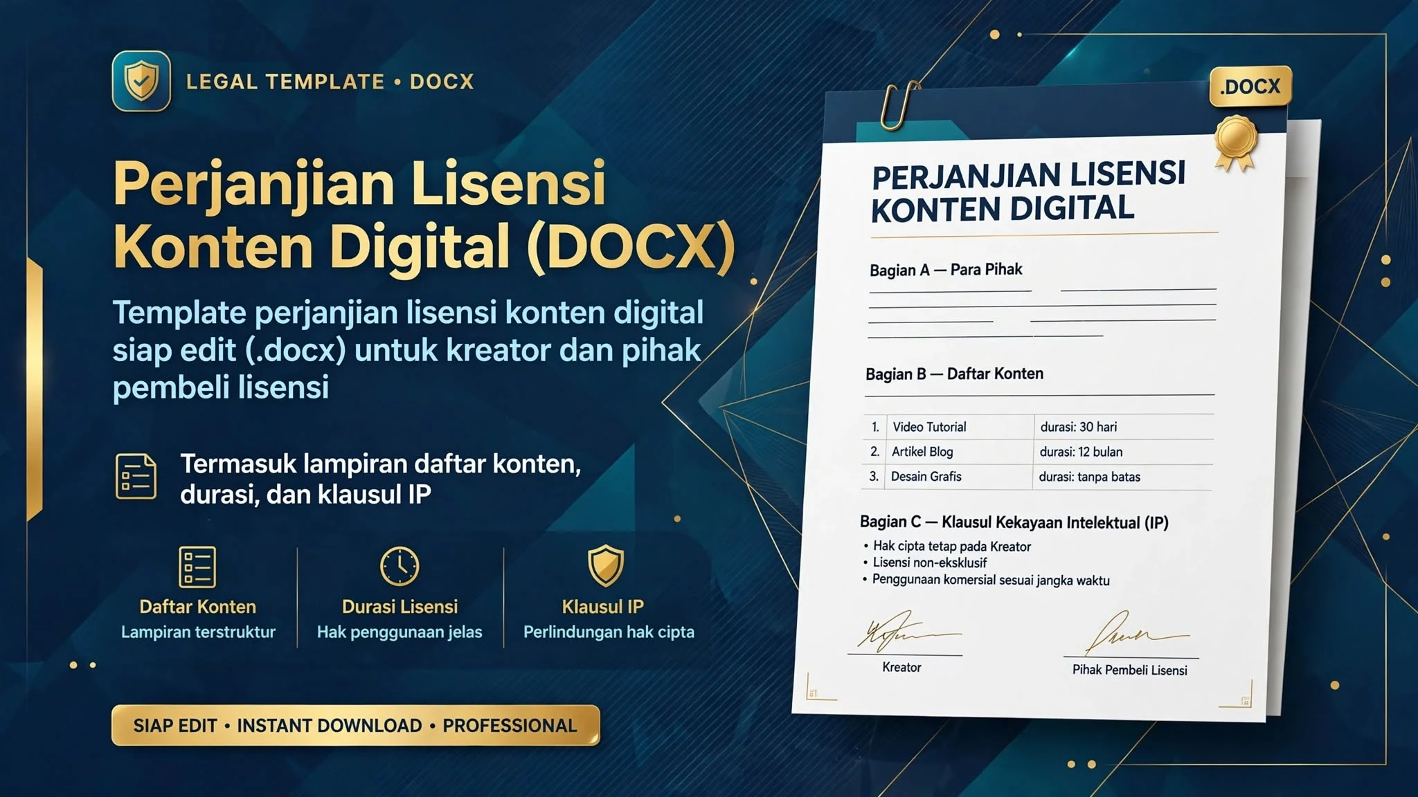 Perjanjian Lisensi Konten Digital (DOCX)
