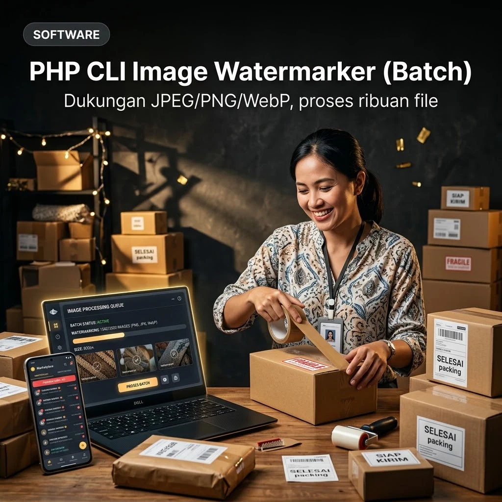 PHP CLI Image Watermarker (Batch)