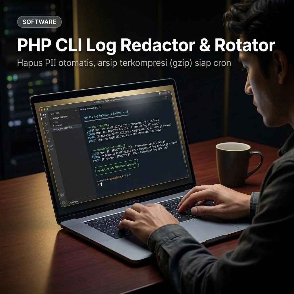 PHP CLI Log Redactor & Rotator