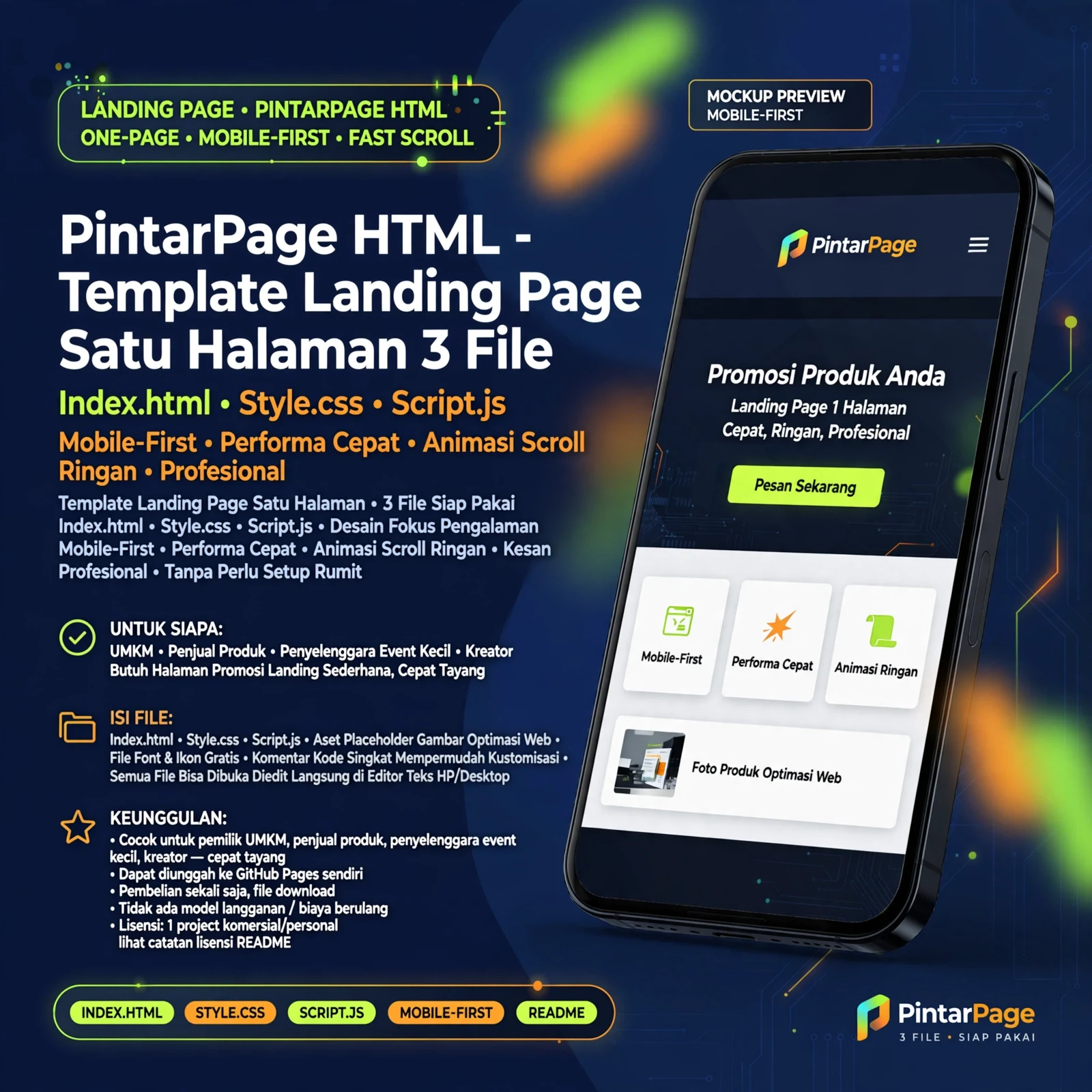 PintarPage HTML